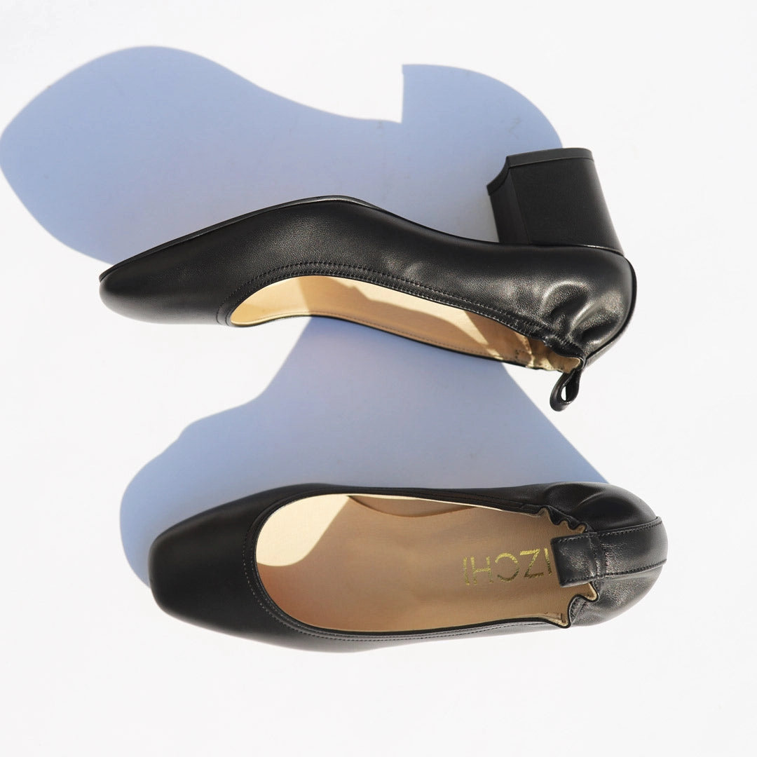 ISSLA - soft leather chunky heel pump
