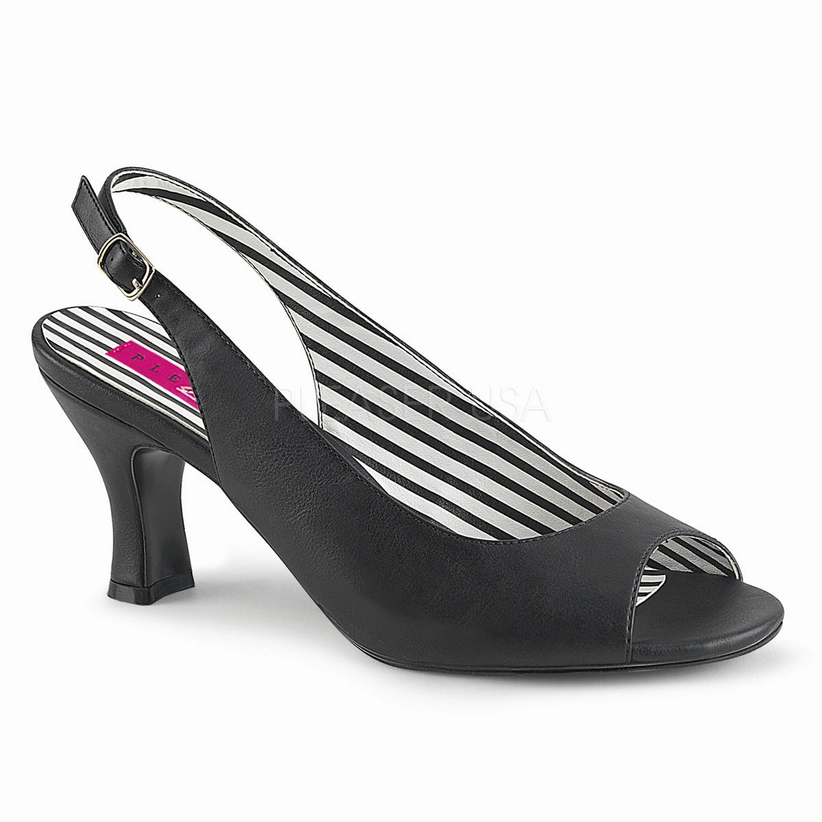 JENNA-02  Black Faux Leather