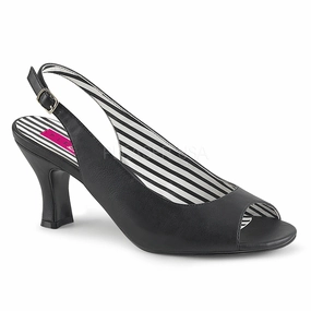 JENNA-02  Black Faux Leather