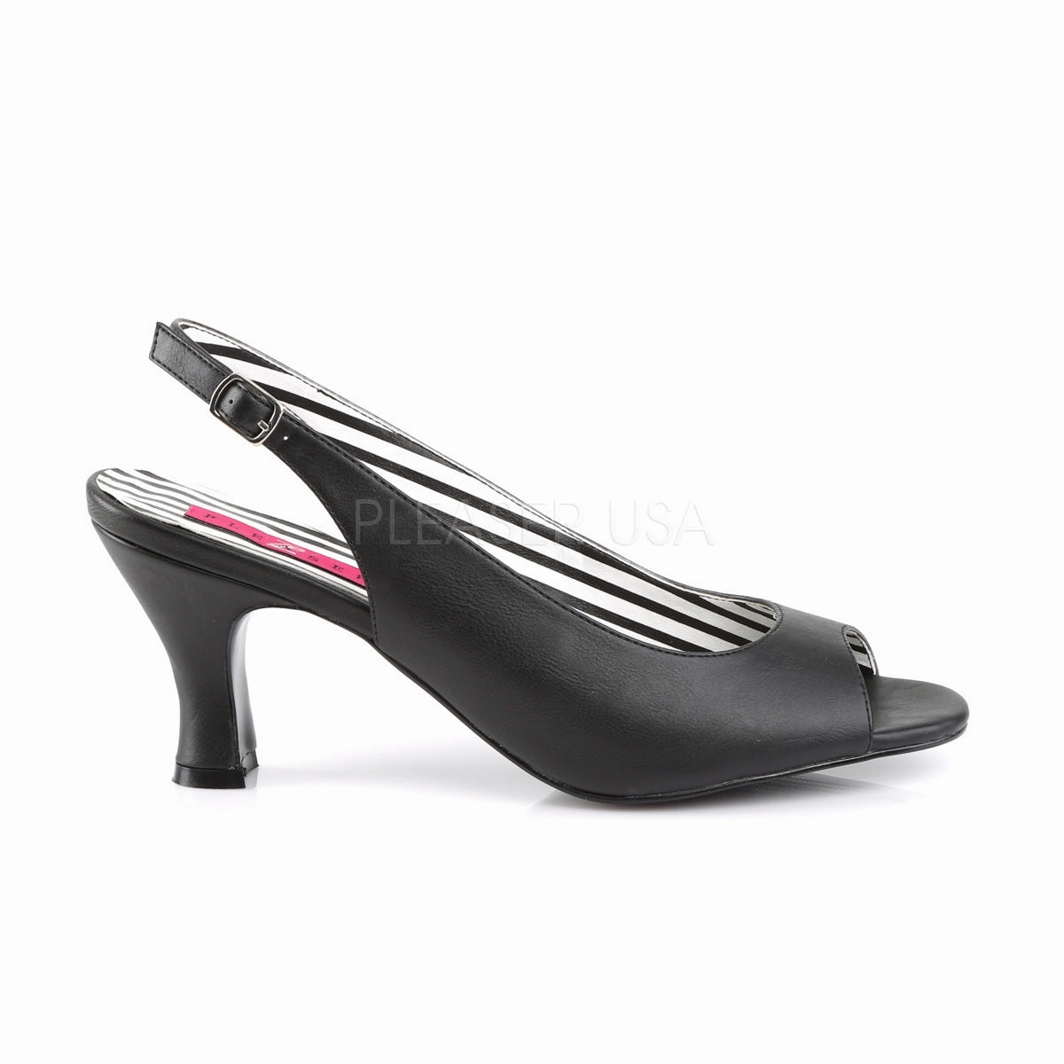 JENNA-02  Black Faux Leather
