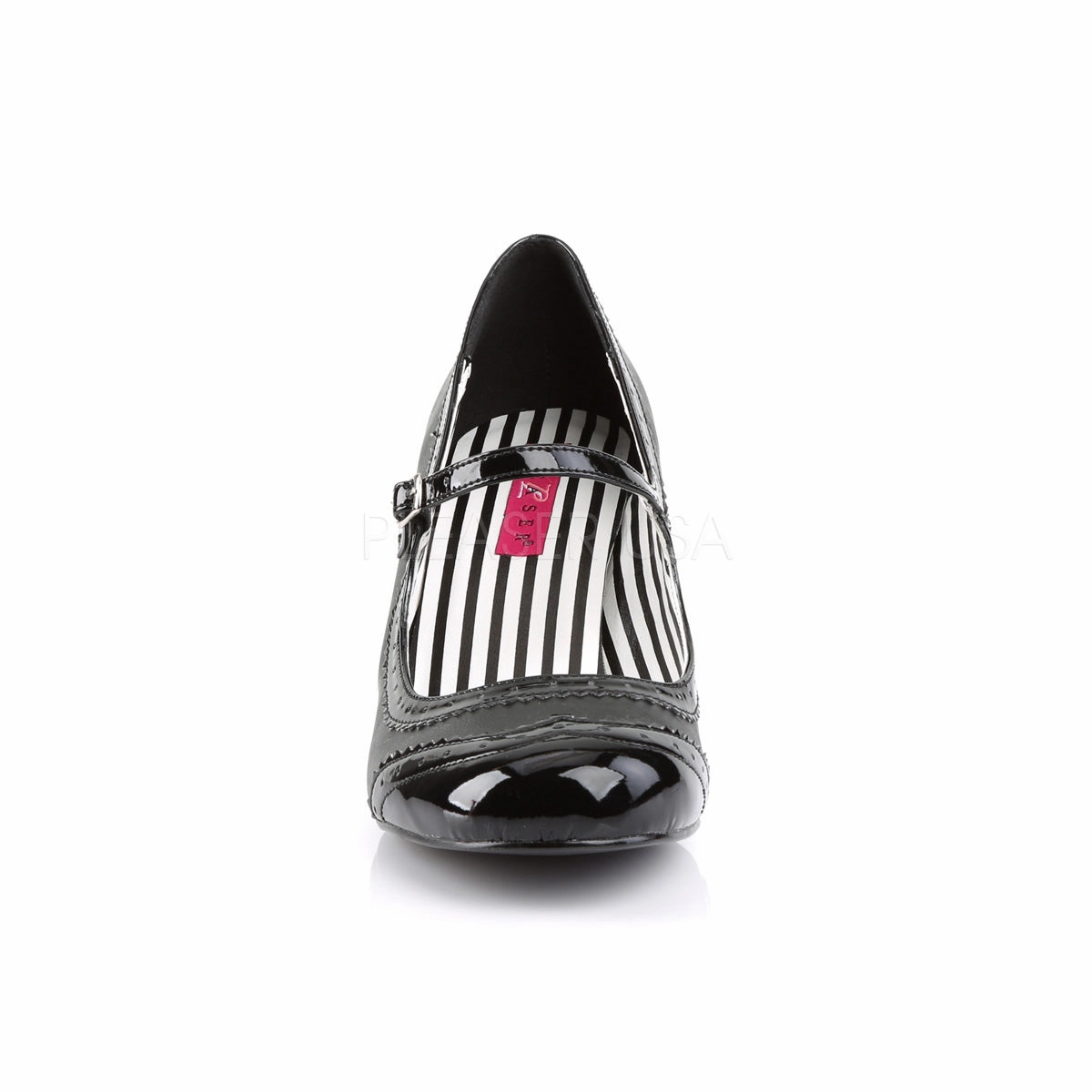 JENNA-06  Black Faux Leather-Patent