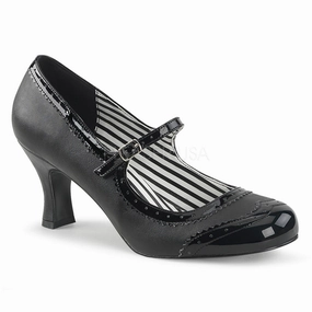 JENNA-06  Black Faux Leather-Patent