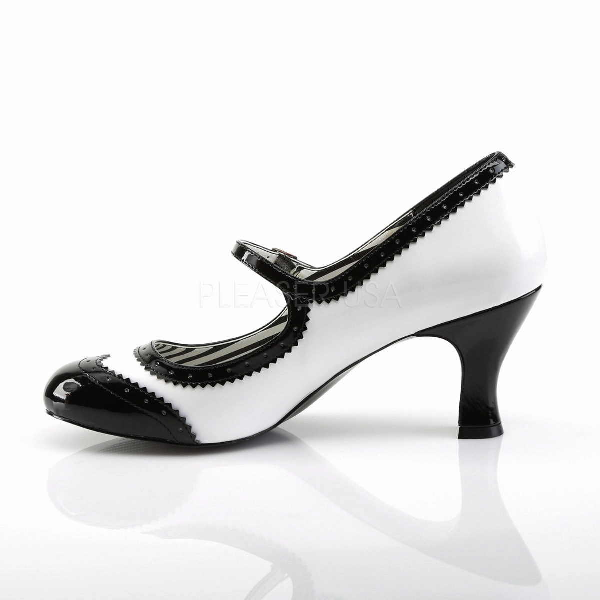 JENNA-06  White-Black Patent