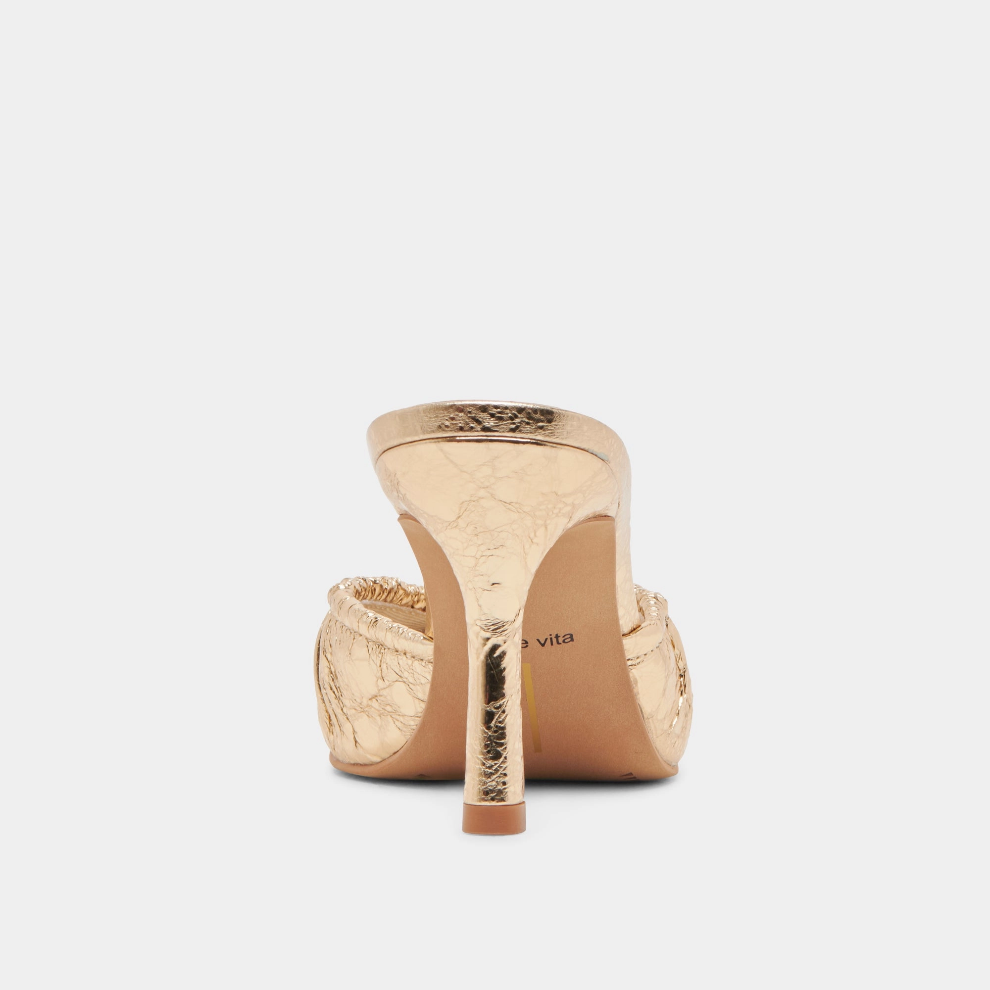 KAIRI HEELS GOLD DISTRESSED LEATHER