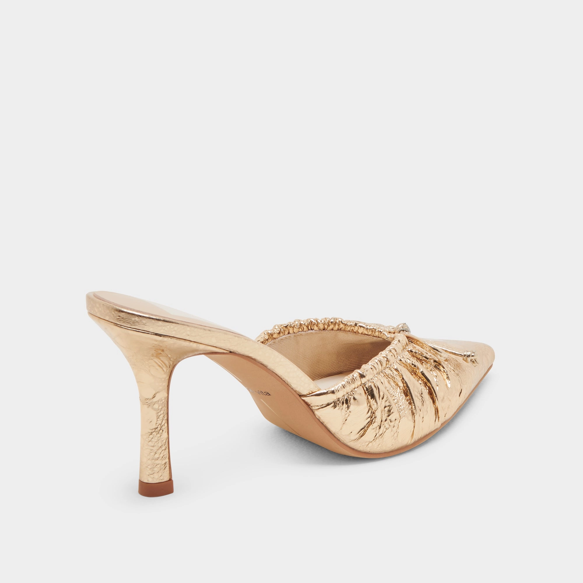 KAIRI HEELS GOLD DISTRESSED LEATHER