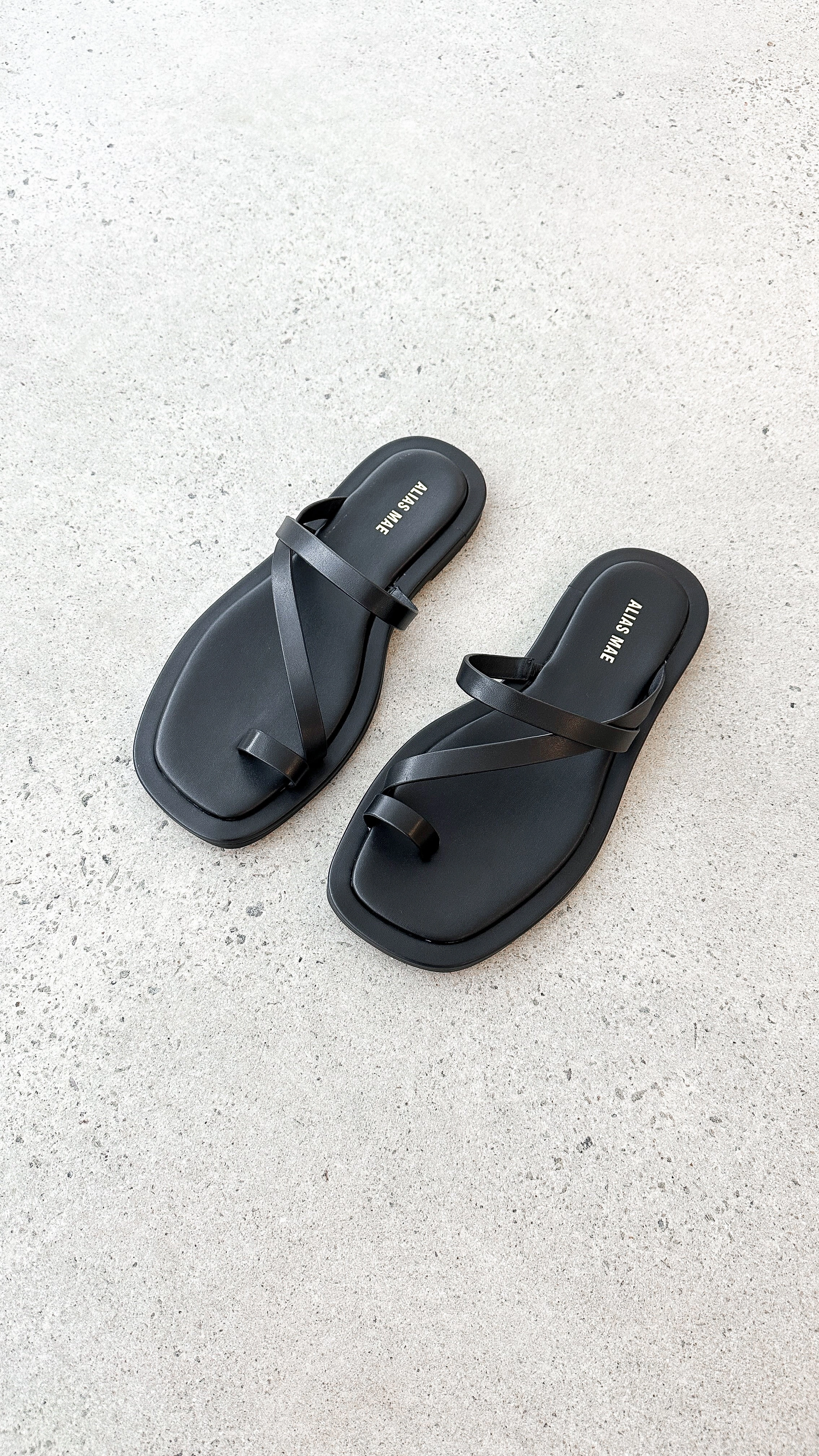 Kendra Sandal - Black Leather