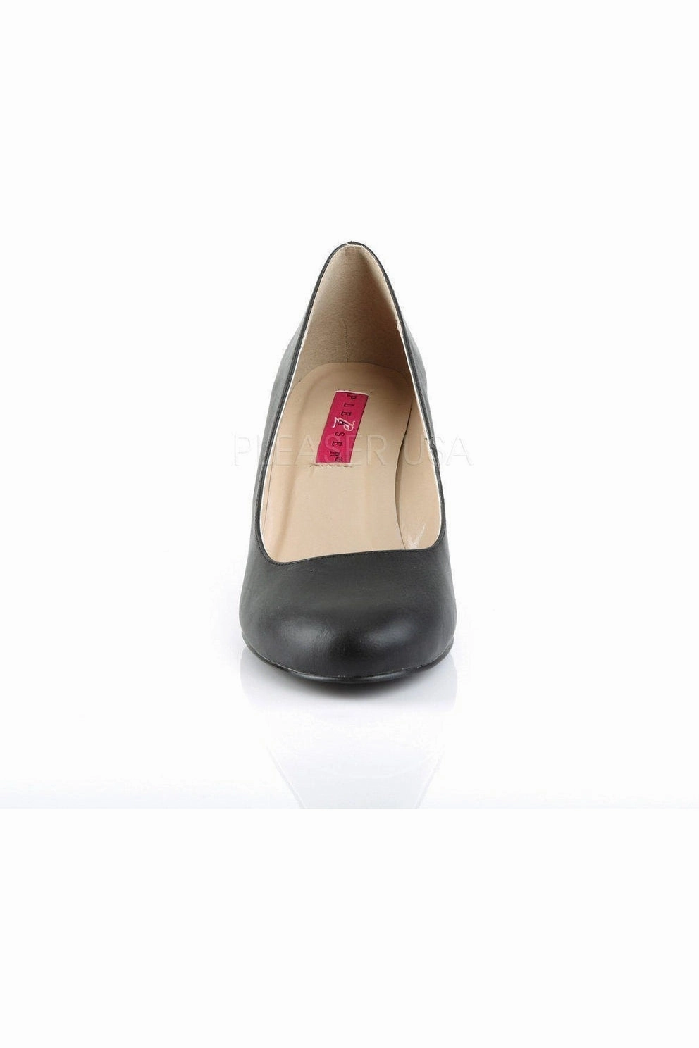 KIMBERLY-08 Wedge  | Black Faux Leather