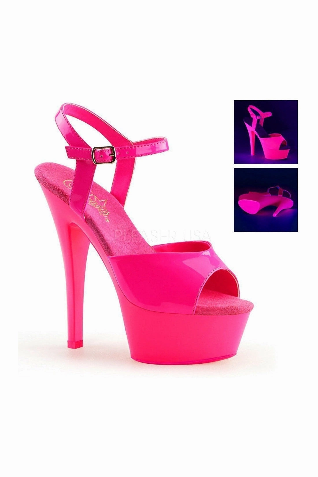 KISS-209UV Platform Sandal | Fuchsia Patent