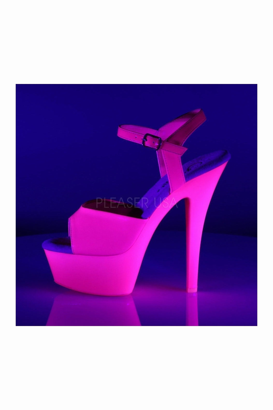 KISS-209UV Platform Sandal | Fuchsia Patent