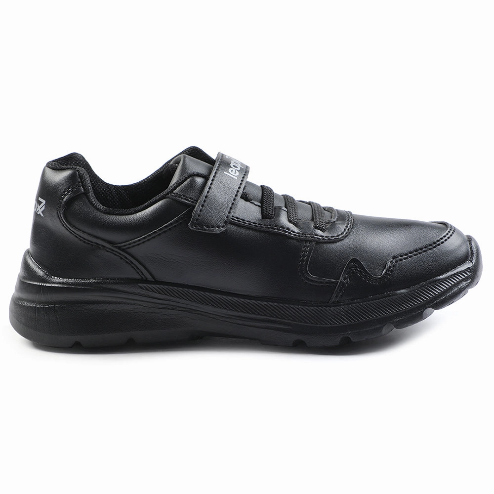 Leap7x Black Velcro Uniform School Shoes For Kids SCHLPRO-3 By Liberty