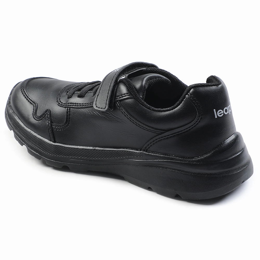 Leap7x Black Velcro Uniform School Shoes For Kids SCHLPRO-3 By Liberty