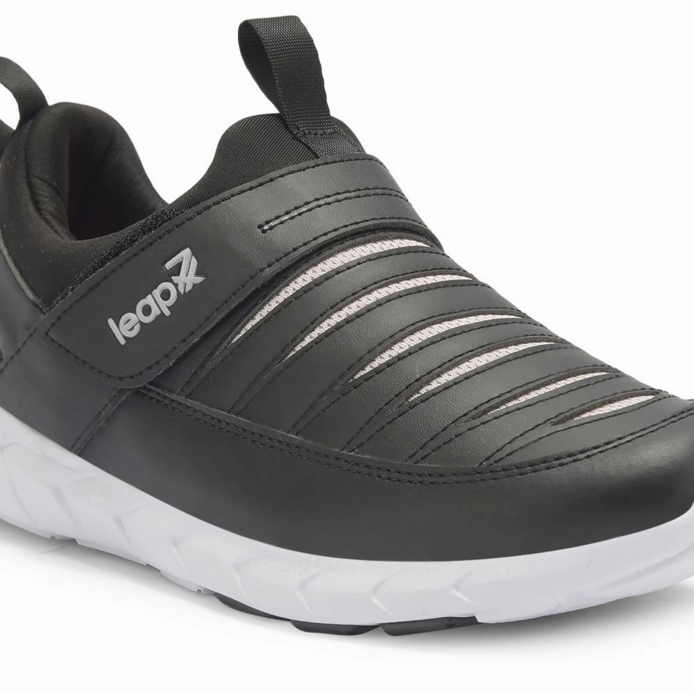 Leap7x Non Lacing Black Casual Slip-on Shoes For Women LEWIS-2 By Liberty