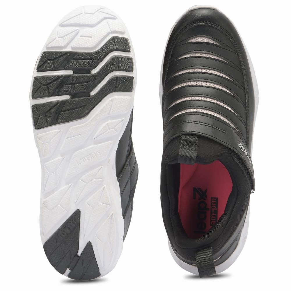 Leap7x Non Lacing Black Casual Slip-on Shoes For Women LEWIS-2 By Liberty