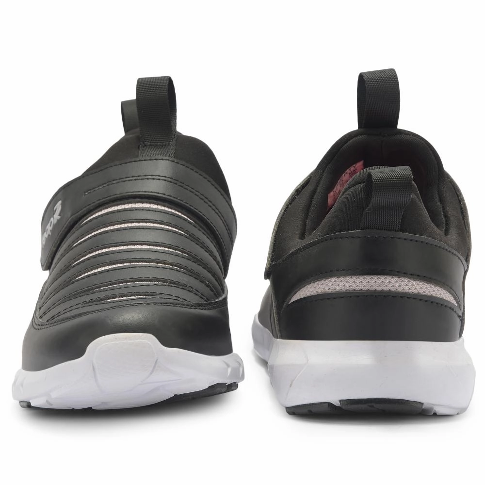 Leap7x Non Lacing Black Casual Slip-on Shoes For Women LEWIS-2 By Liberty