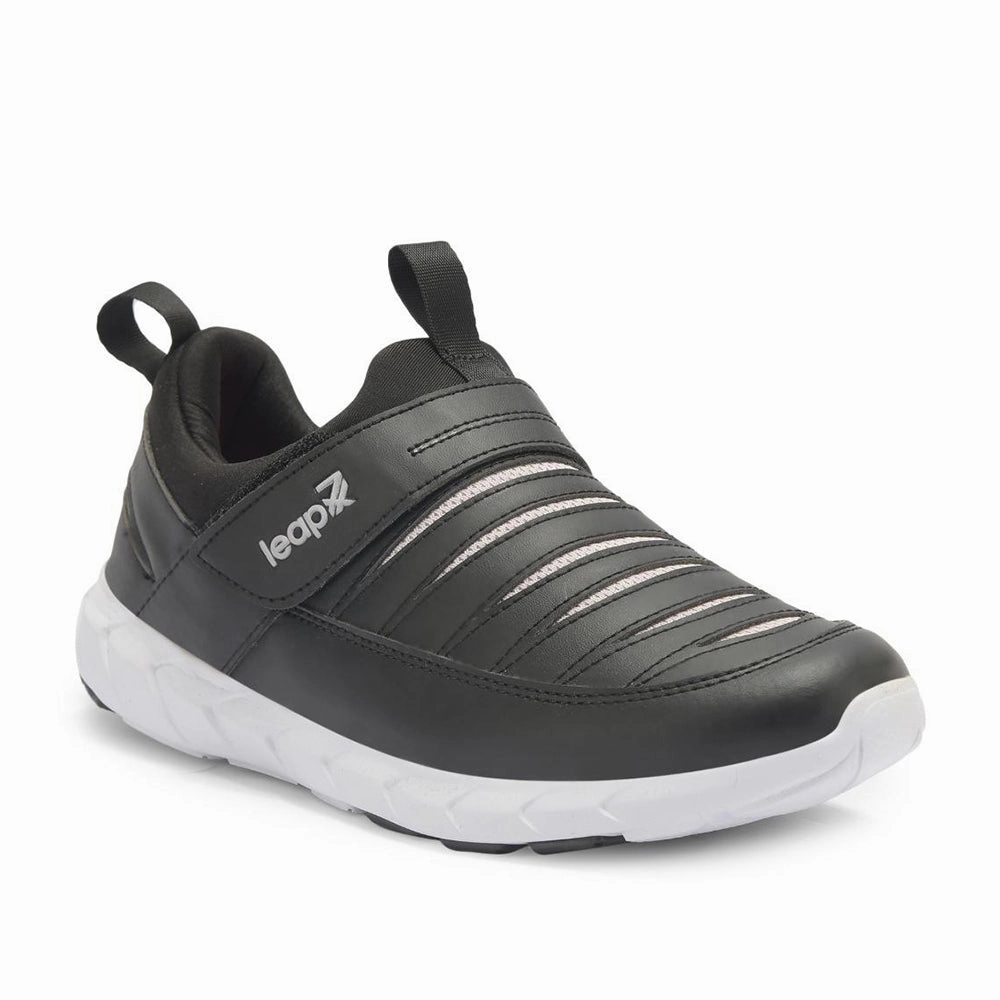 Leap7x Non Lacing Black Casual Slip-on Shoes For Women LEWIS-2 By Liberty