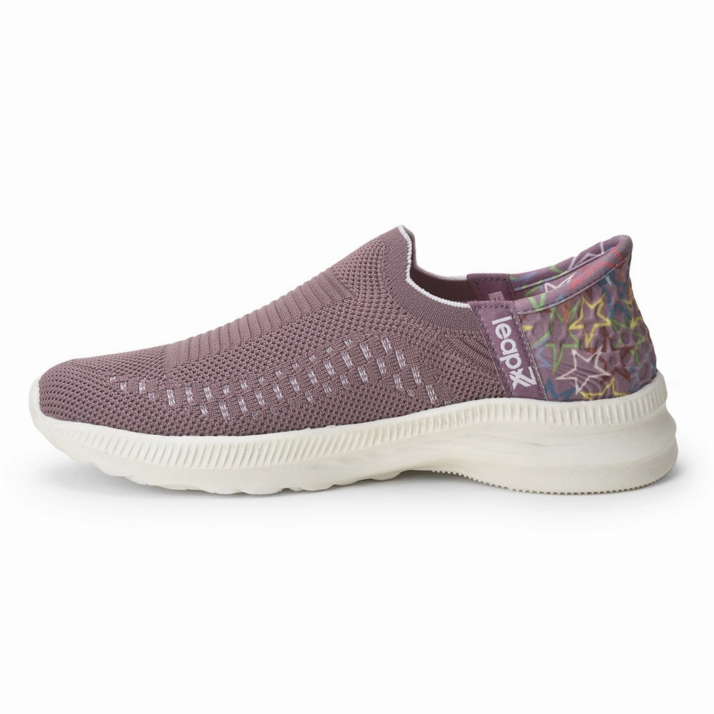 Leap7x Non Lacing Purple Casual Slip on Shoes For Women EAZY By Liberty