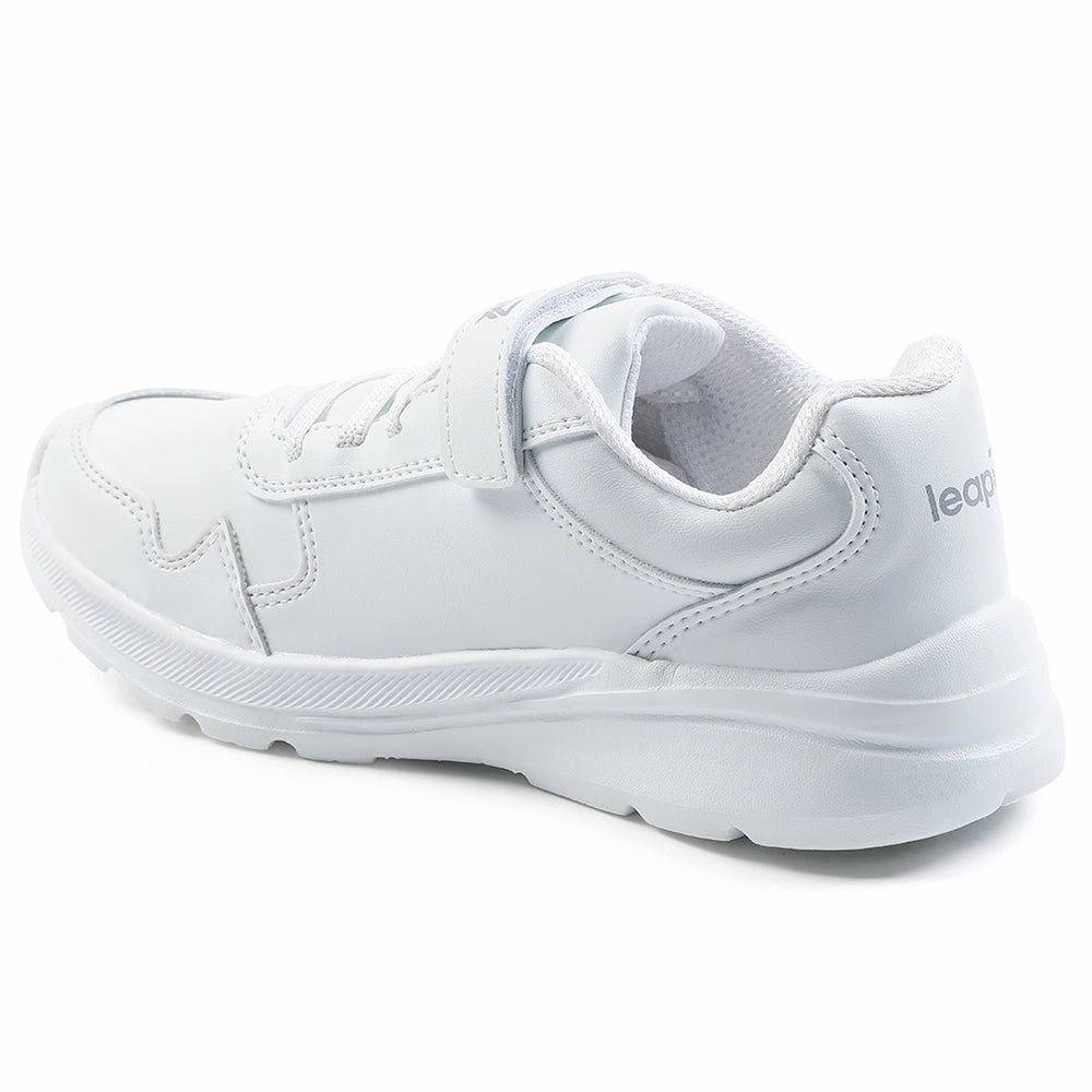 Leap7x White Velcro Uniform School Shoes For Kids SCHLPRO-3 By Liberty