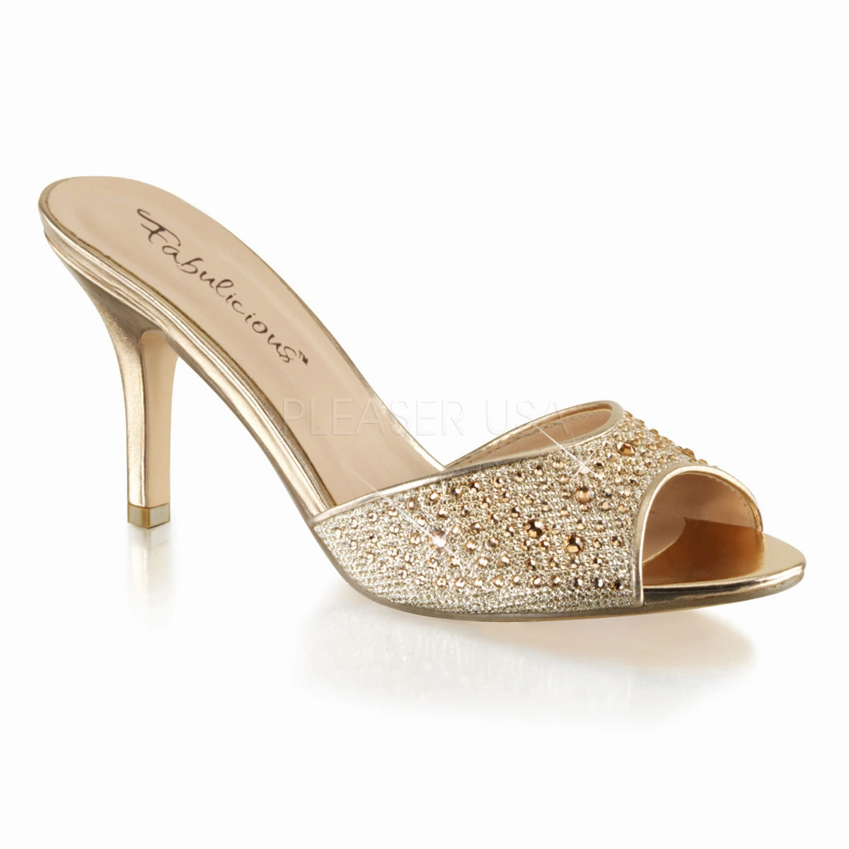 LUCY-01  Gold Glitter Mesh Fabric