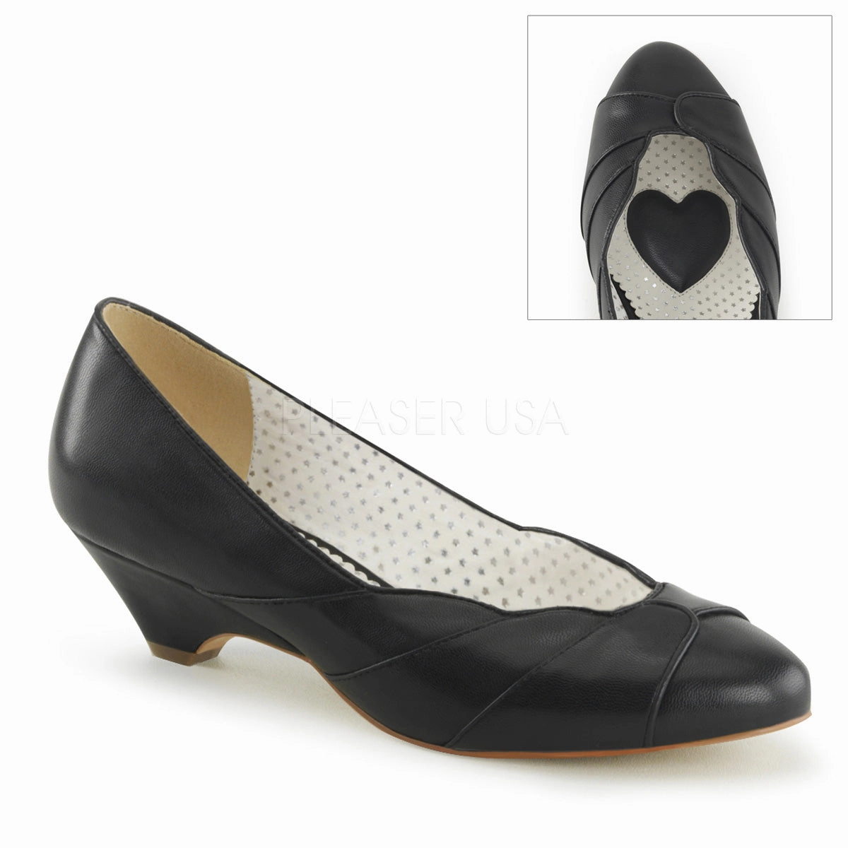 LULU-05  Black Faux Leather