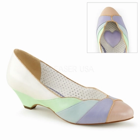LULU-05  Whit-Mint Multi Faux Leather