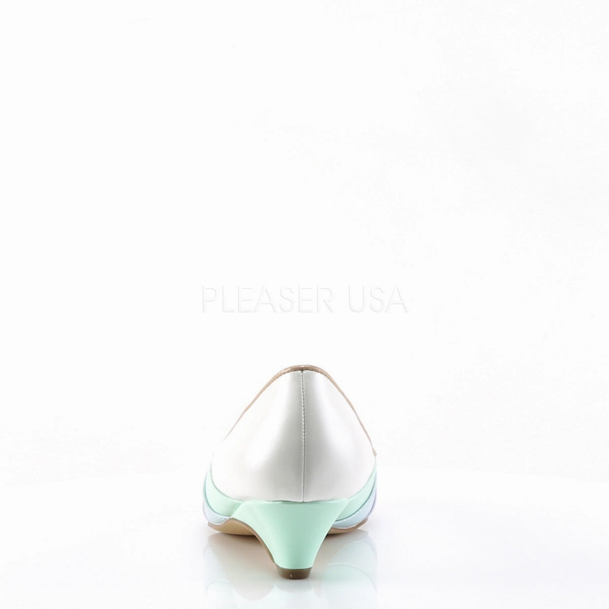 LULU-05  Whit-Mint Multi Faux Leather
