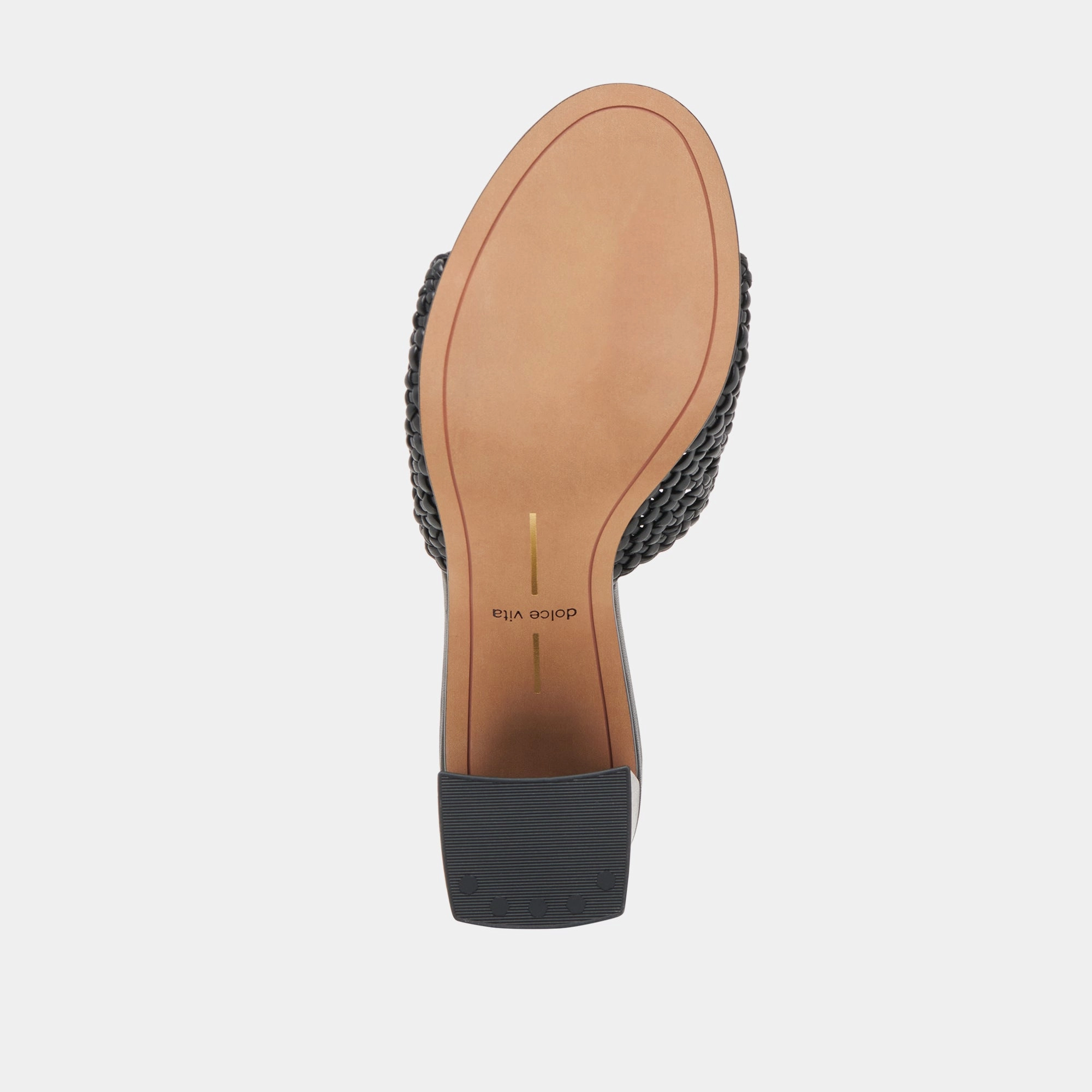 MARGOE HEELS BLACK WOVEN STELLA