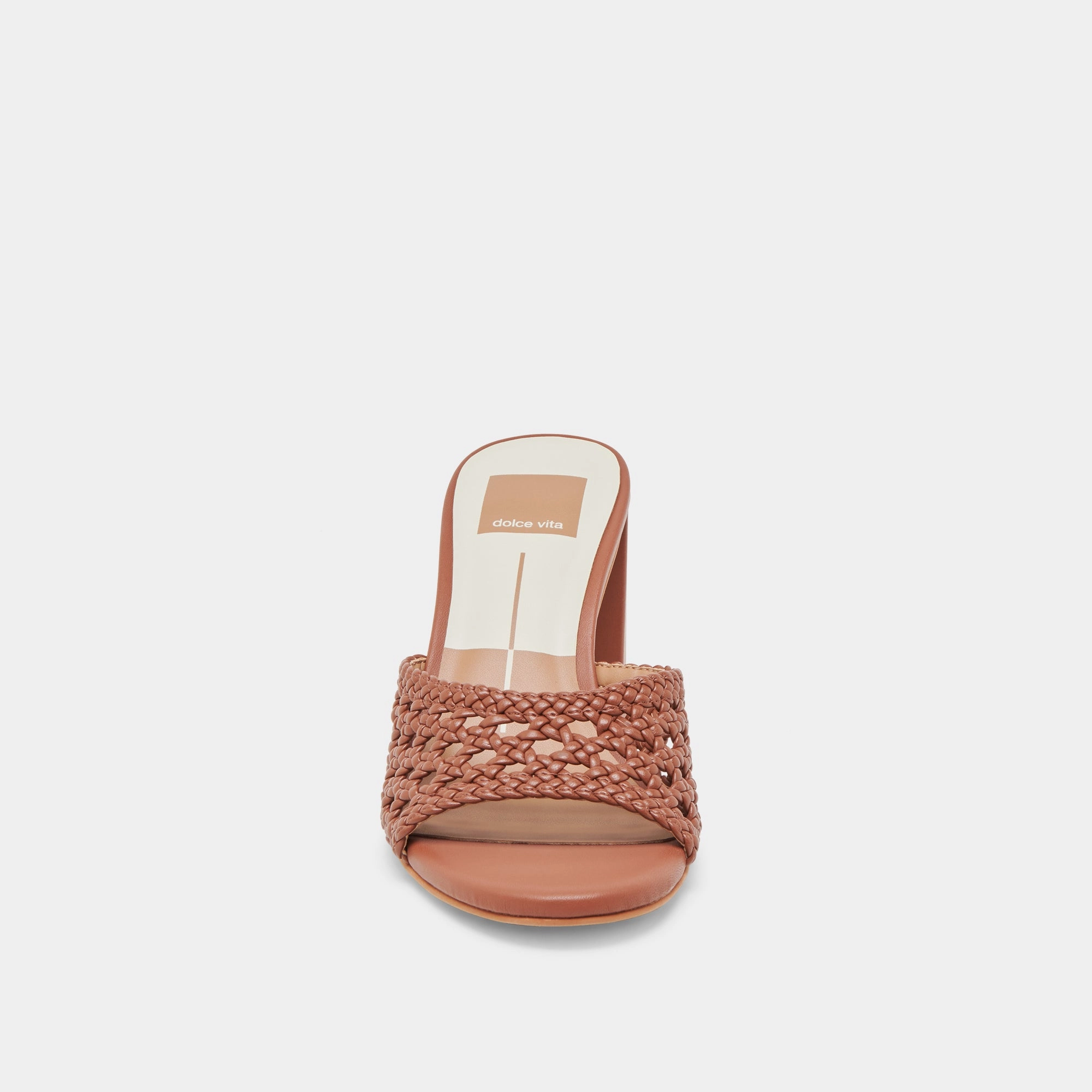 MARGOE HEELS COGNAC WOVEN STELLA
