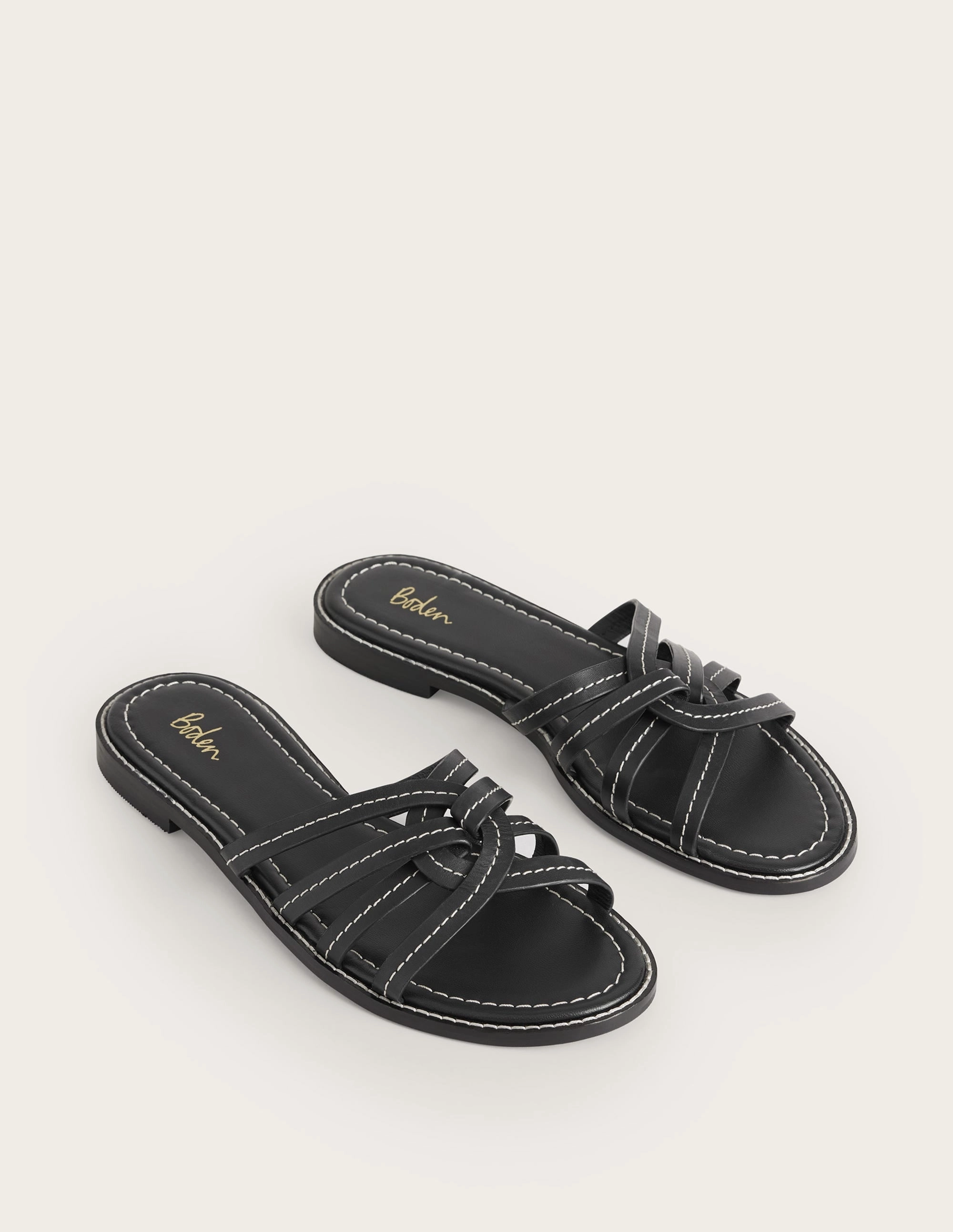 Multi Strap Sliders-Black