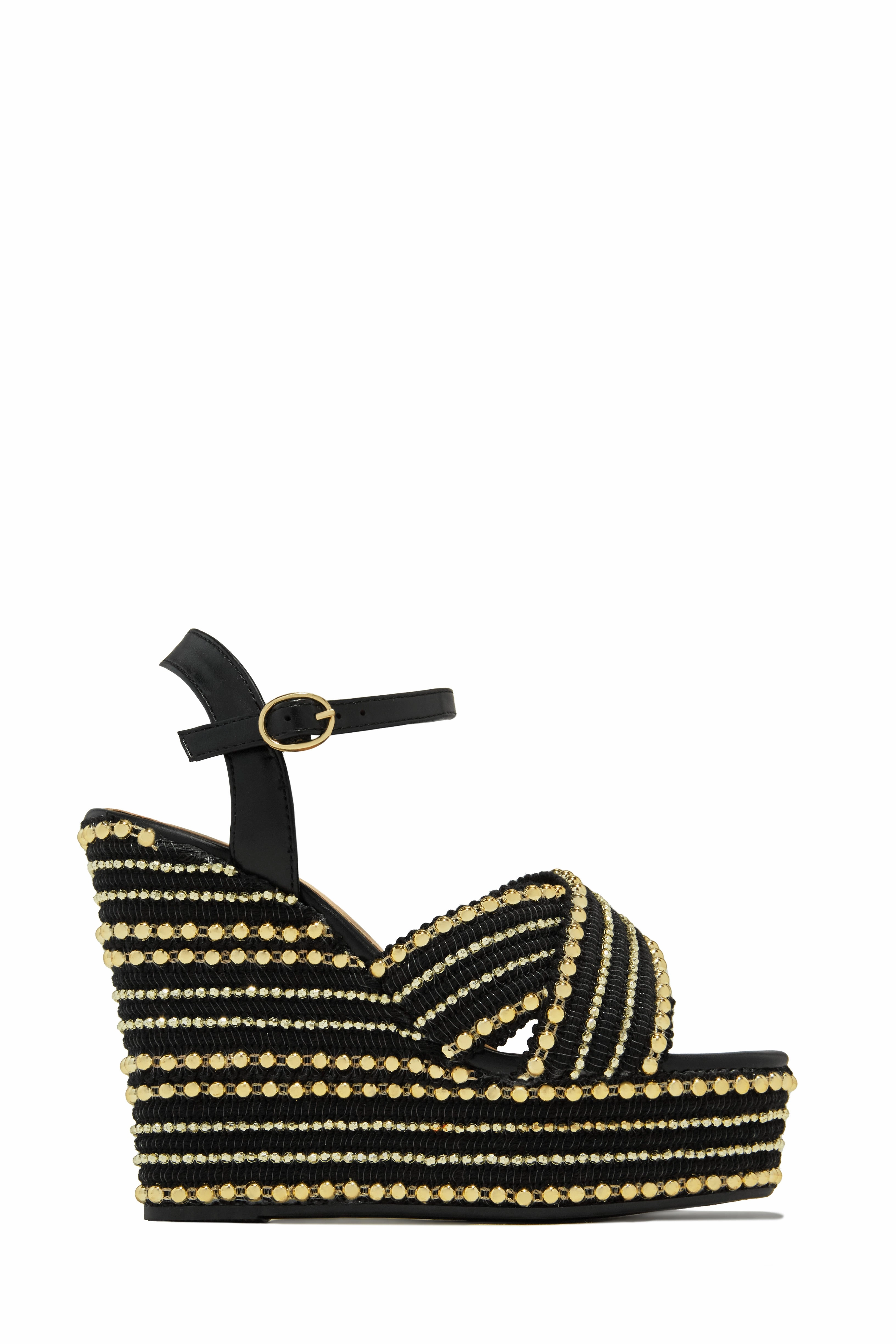 Nelo Platform Wedges - Black
