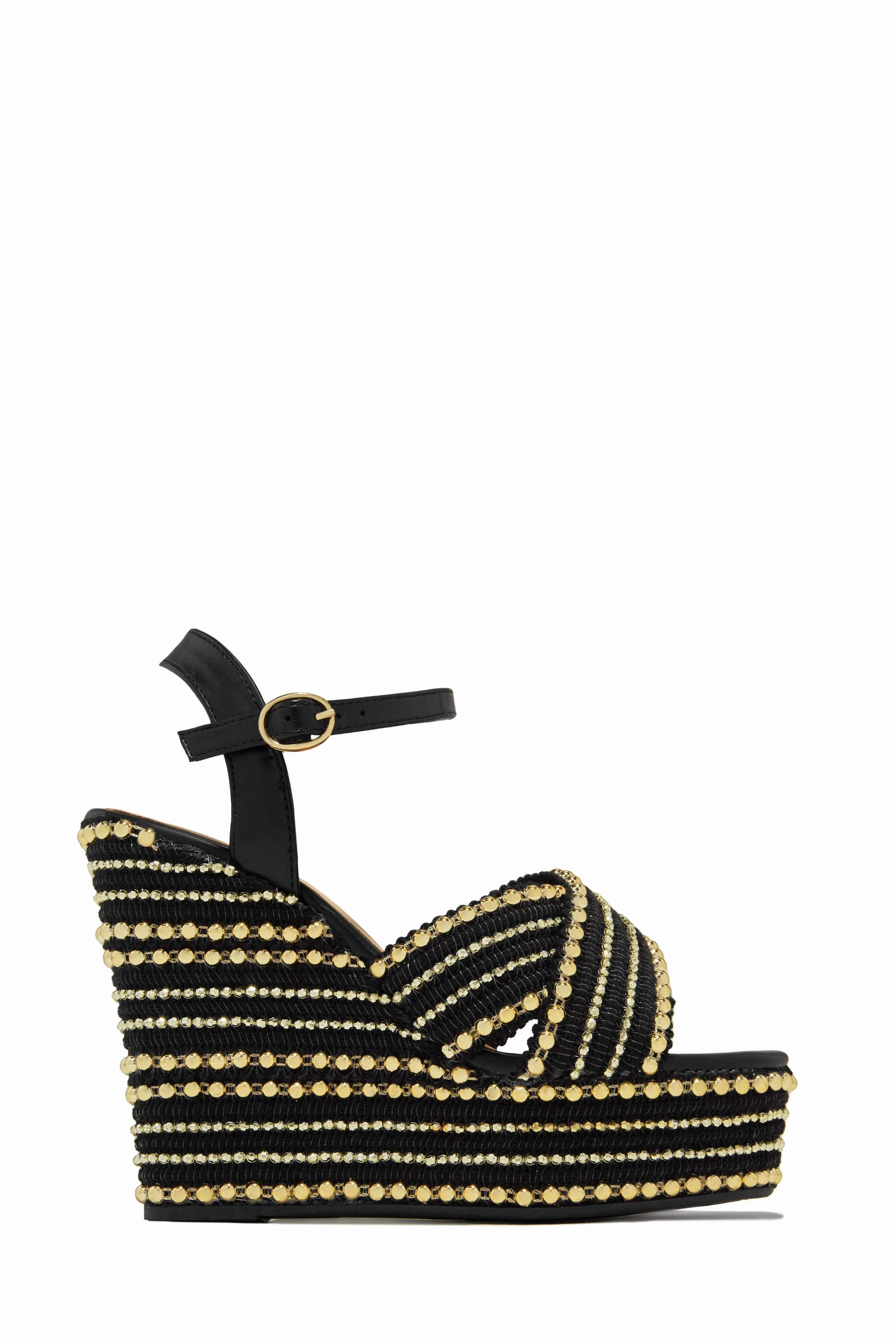 Nelo Platform Wedges - Black