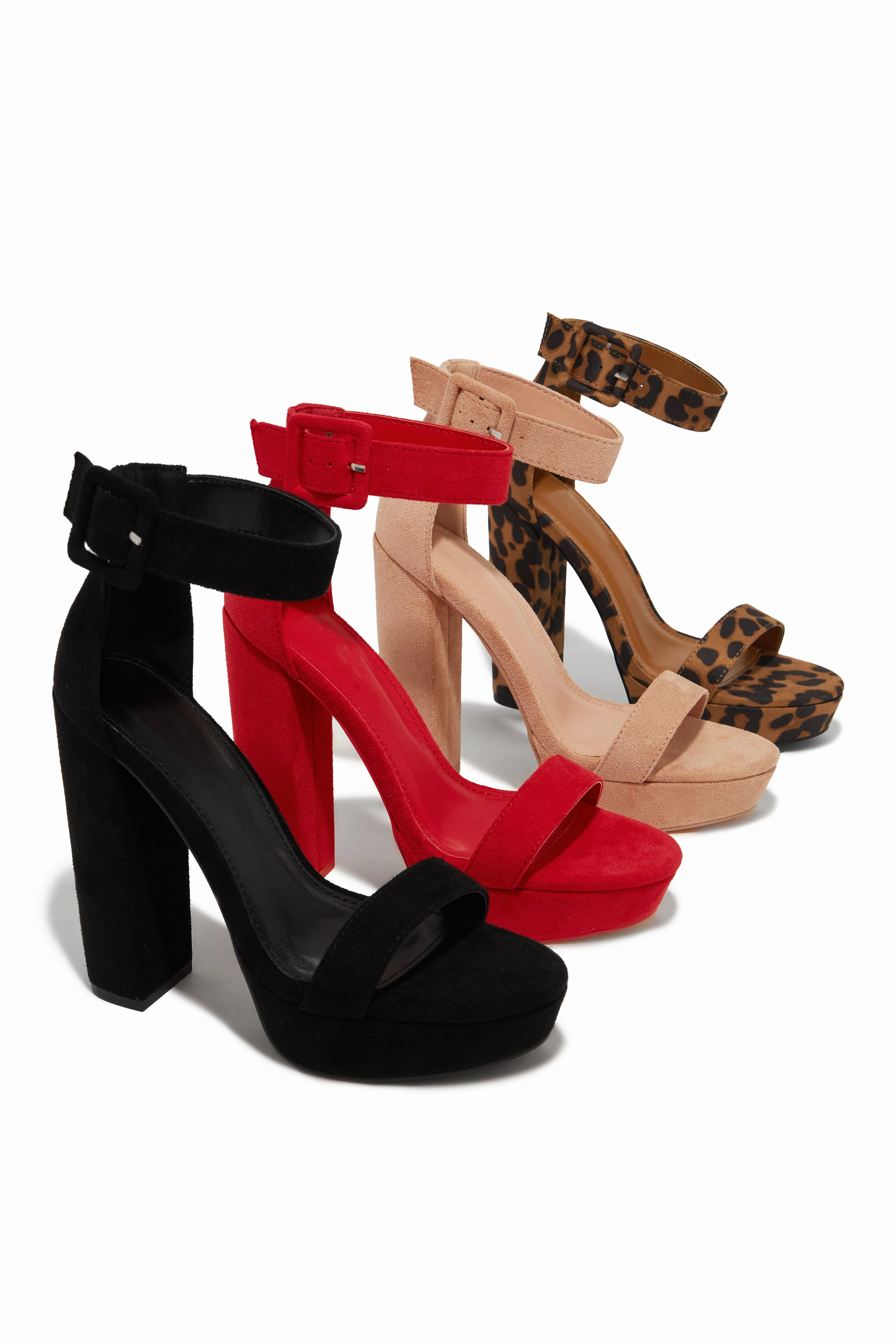 New Limits Platform Block Heels - Leopard