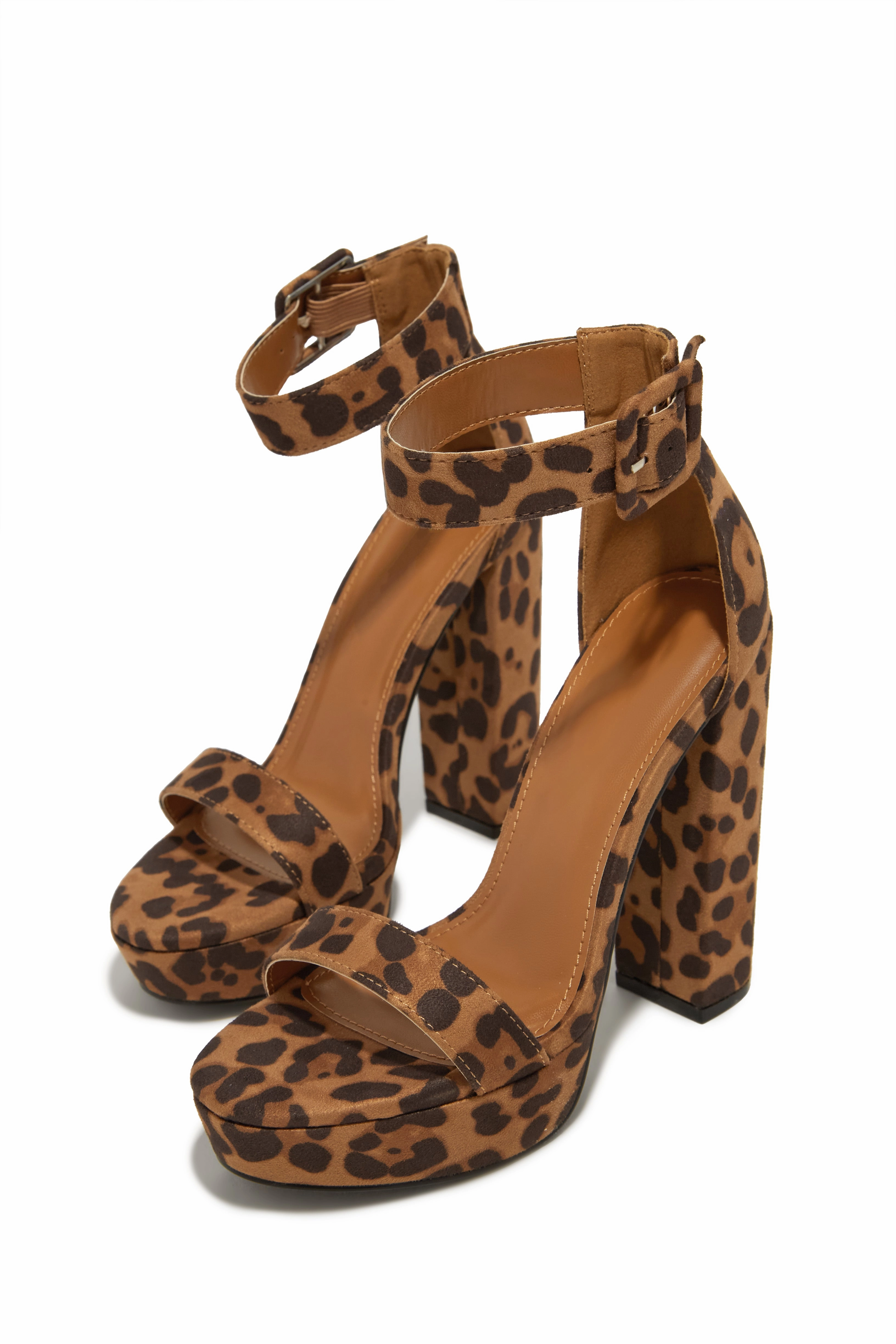 New Limits Platform Block Heels - Leopard