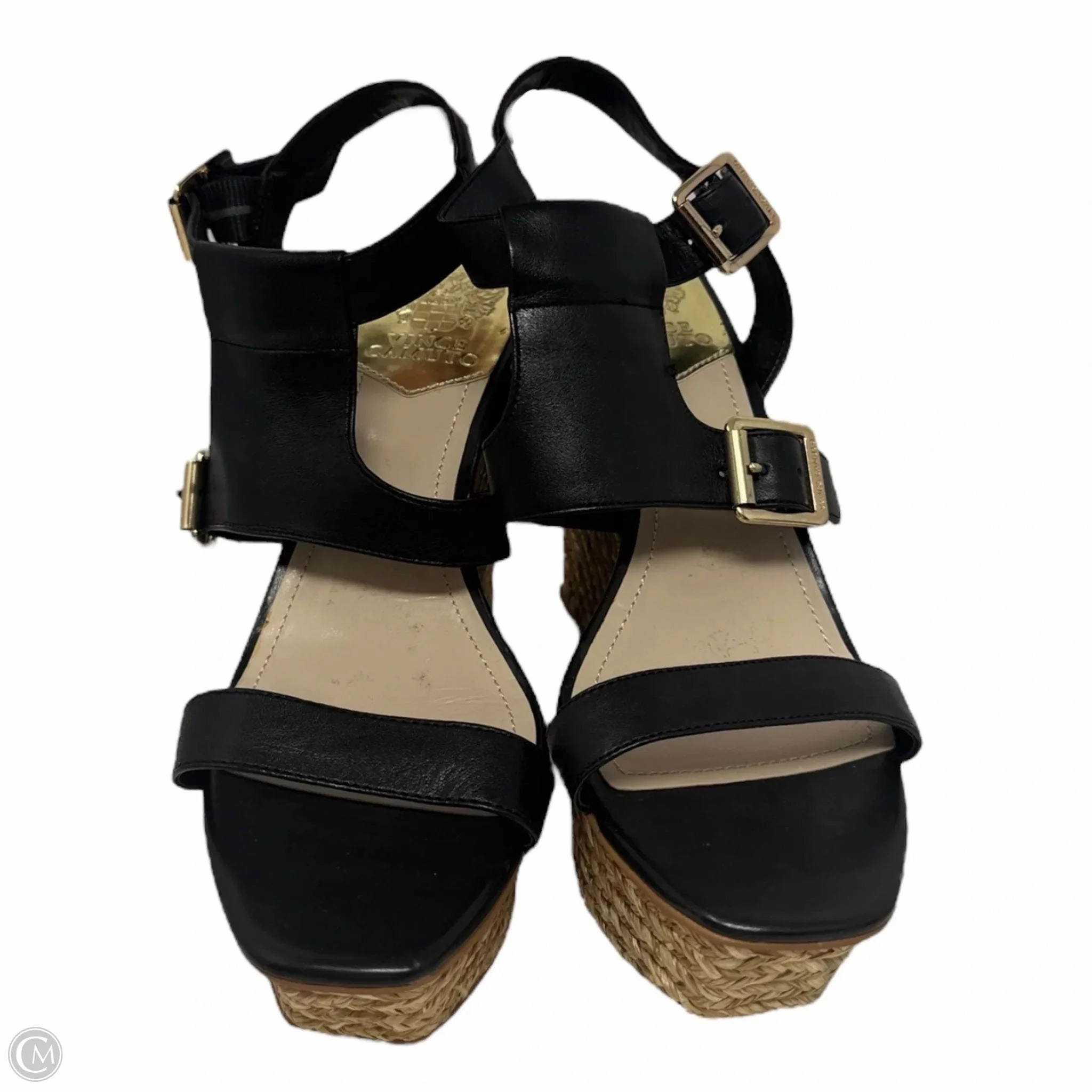 Noli Espadrille Wedge Sandals By Vince Camuto In Black, Size: 8