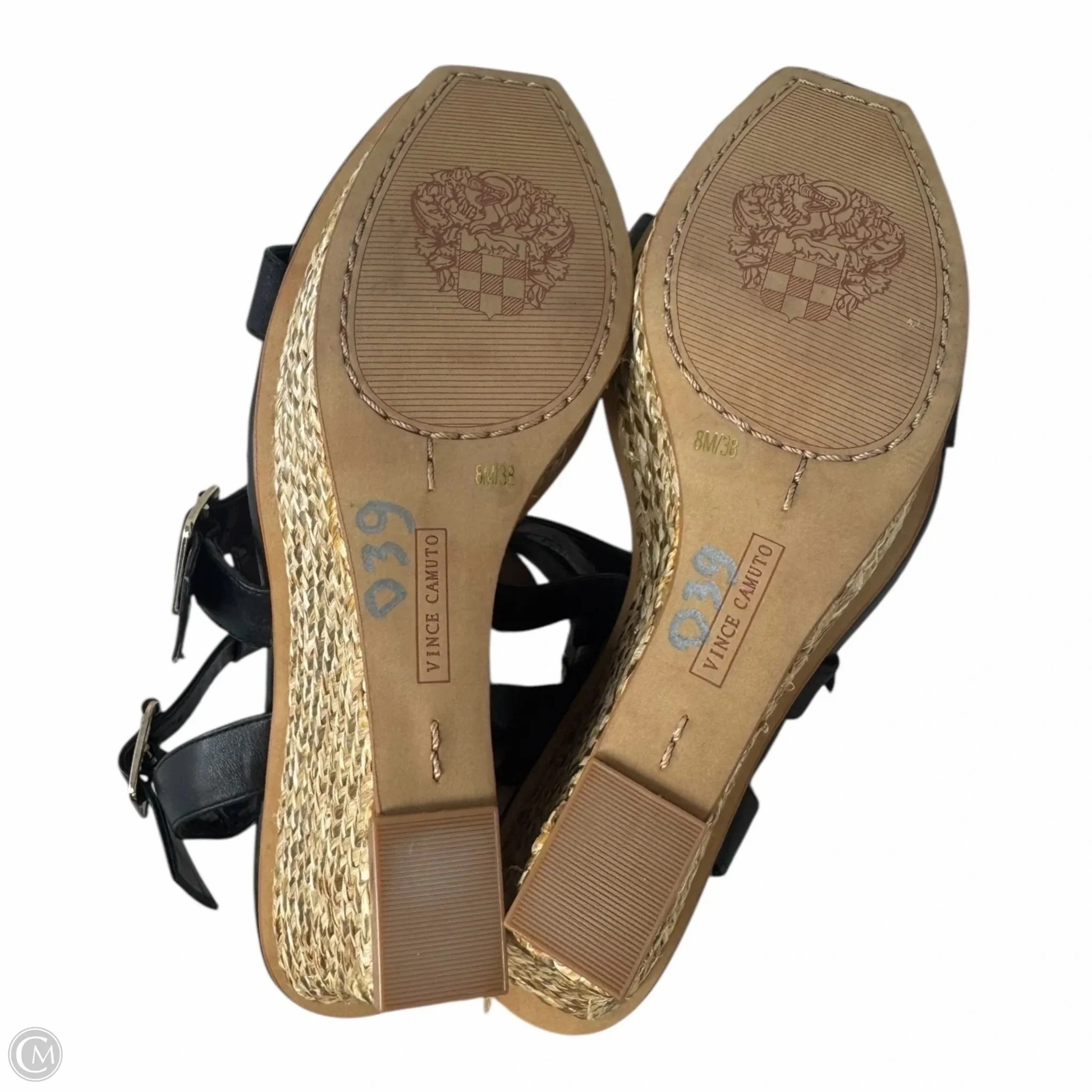 Noli Espadrille Wedge Sandals By Vince Camuto In Black, Size: 8