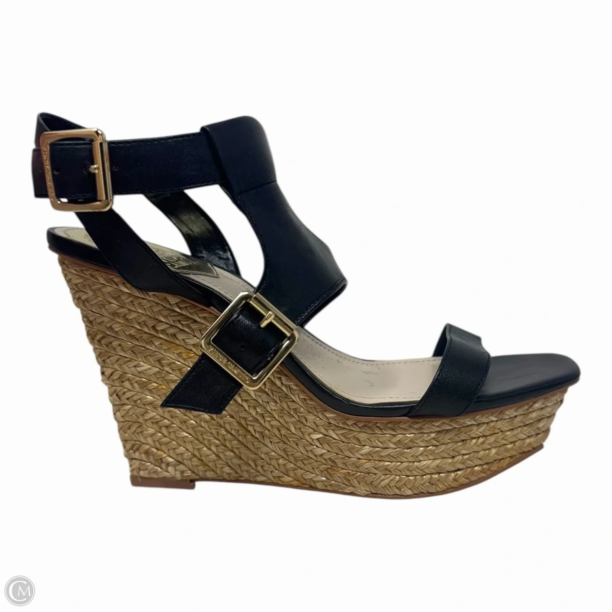 Noli Espadrille Wedge Sandals By Vince Camuto In Black, Size: 8