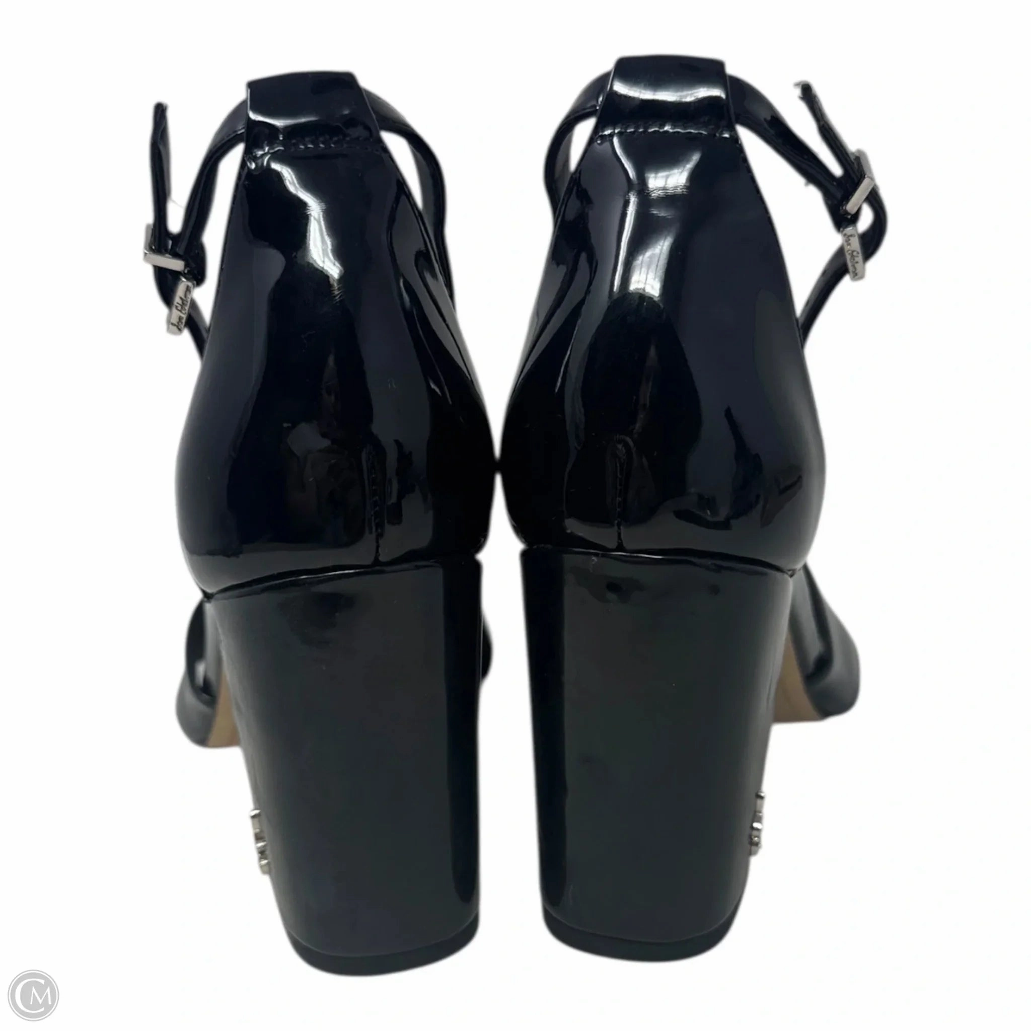 Odina Patent Shoes Heels Block By Sam Edelman In Black, Size: 8