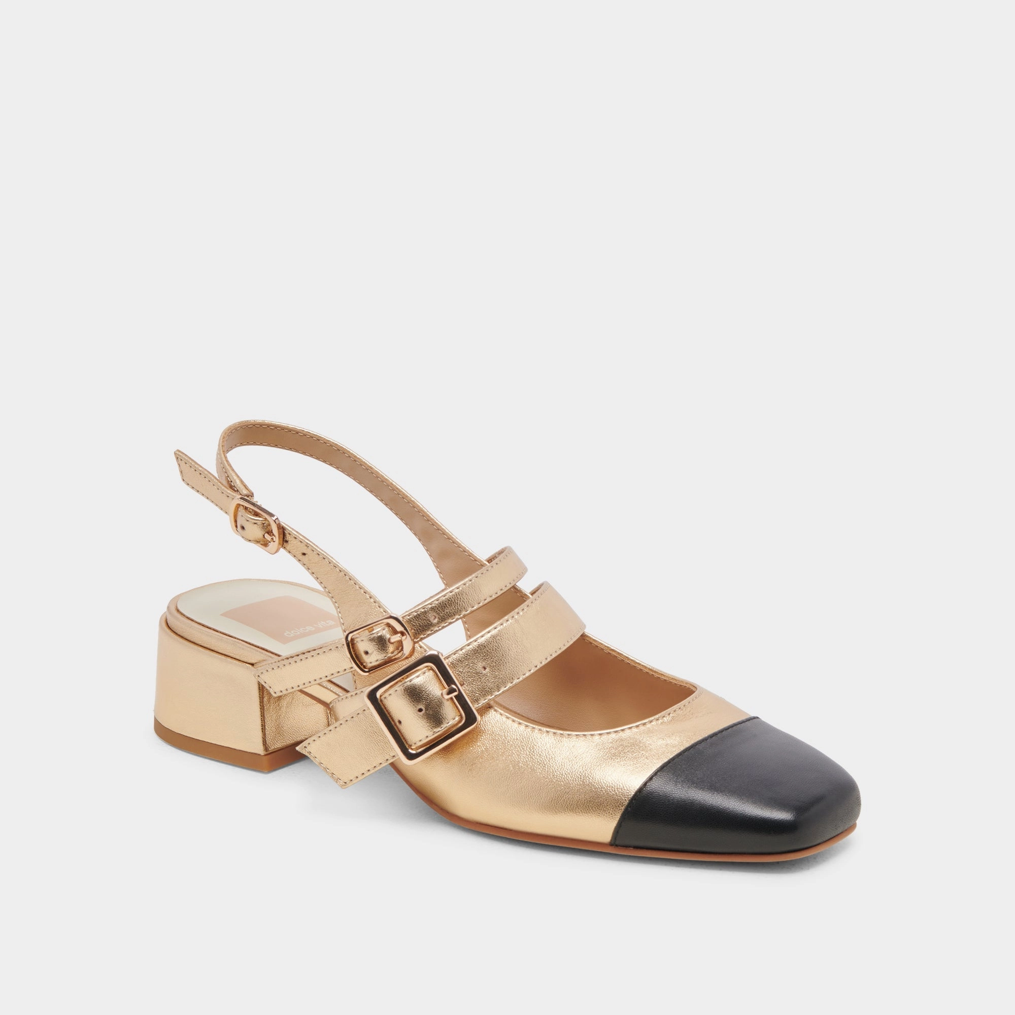 PATZY HEELS GOLD MULTI LEATHER - re:vita