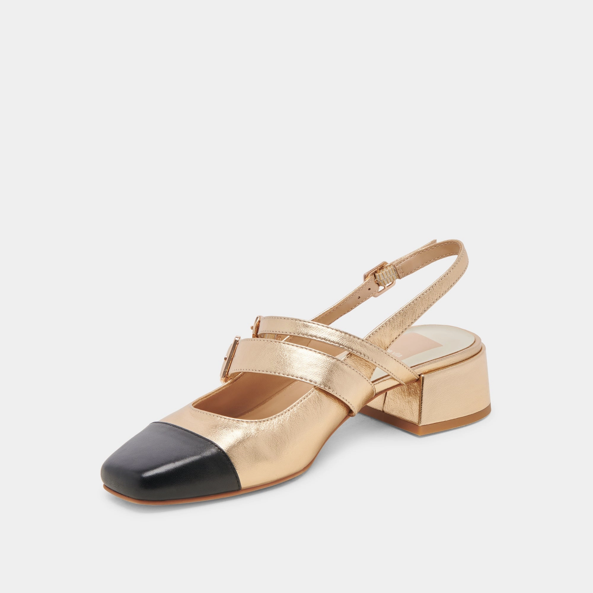PATZY HEELS GOLD MULTI LEATHER - re:vita