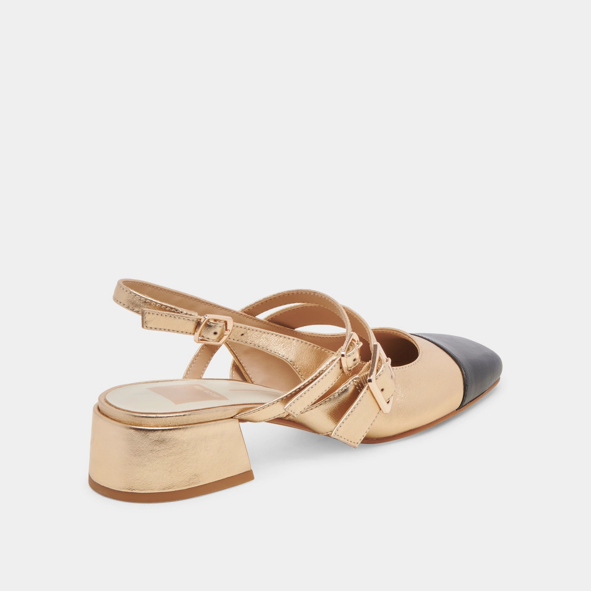 PATZY HEELS GOLD MULTI LEATHER - re:vita