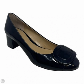 Pauline Patent Shoes Heels Block By Michael By Michael Kors In Navy, Size: 7.5