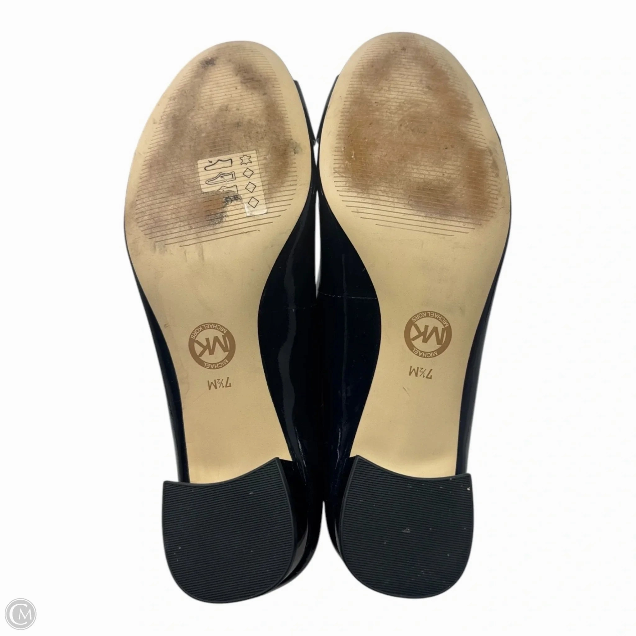 Pauline Patent Shoes Heels Block By Michael By Michael Kors In Navy, Size: 7.5