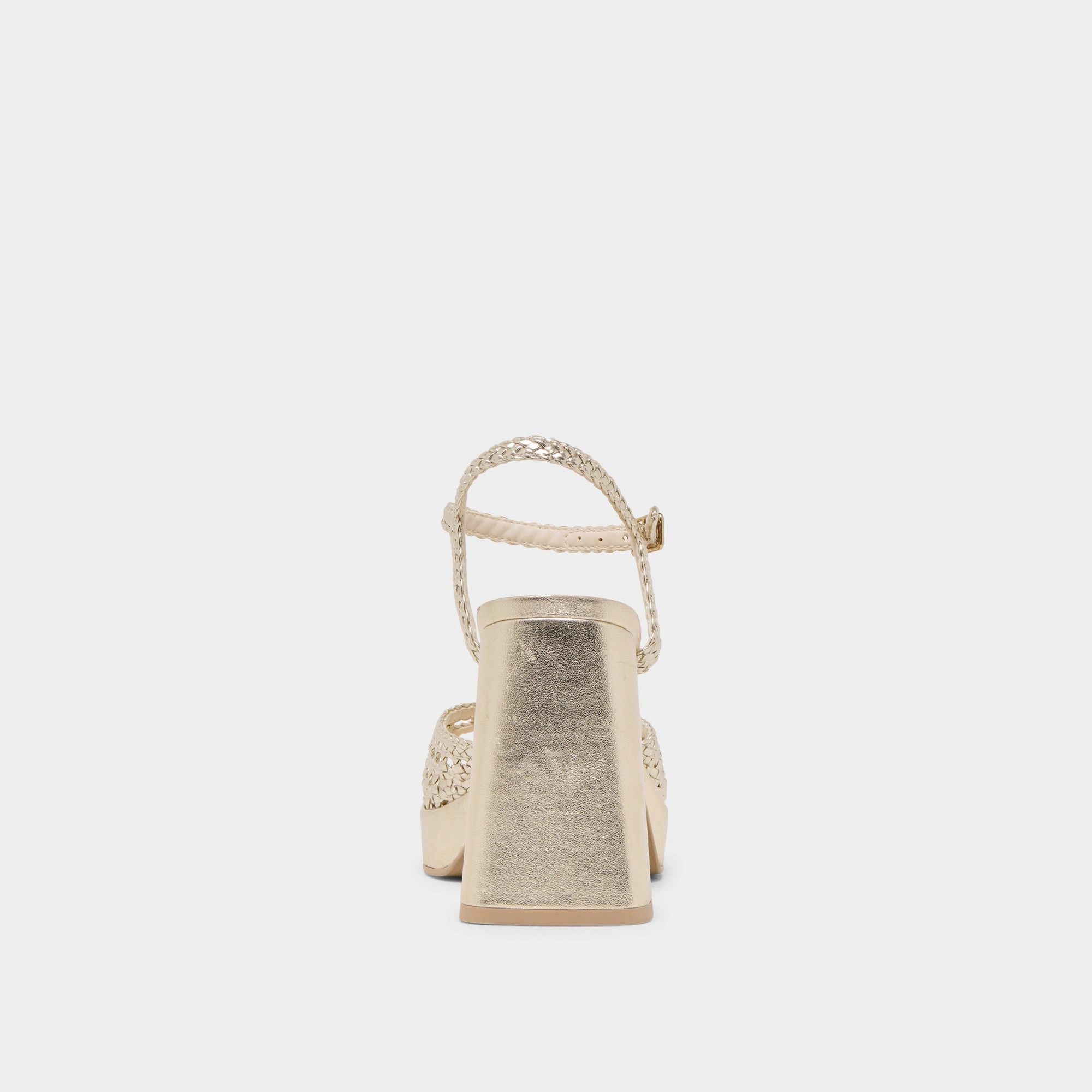 PEYTEN HEELS LIGHT GOLD WOVEN STELLA