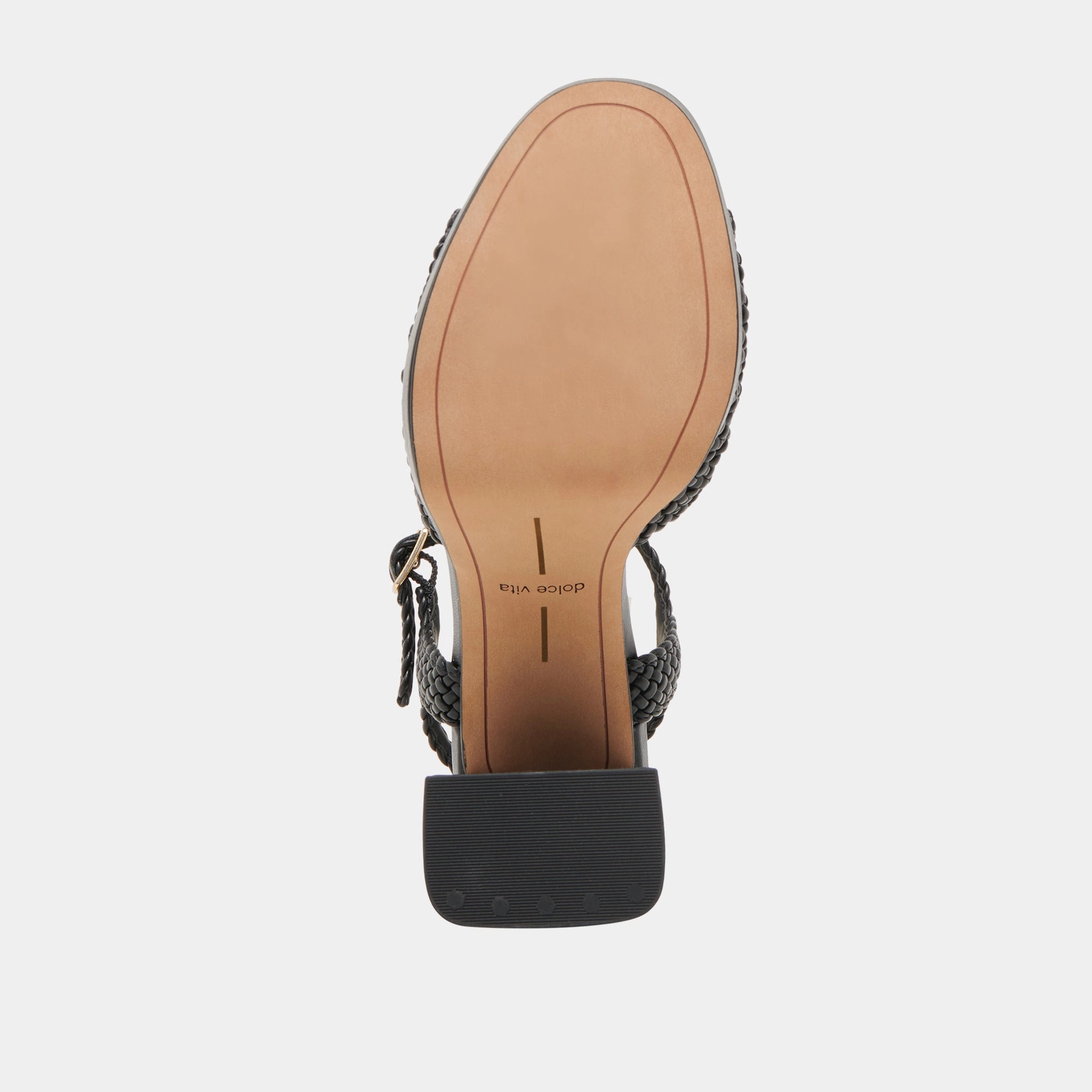 PEYTEN WIDE HEELS BLACK WOVEN STELLA