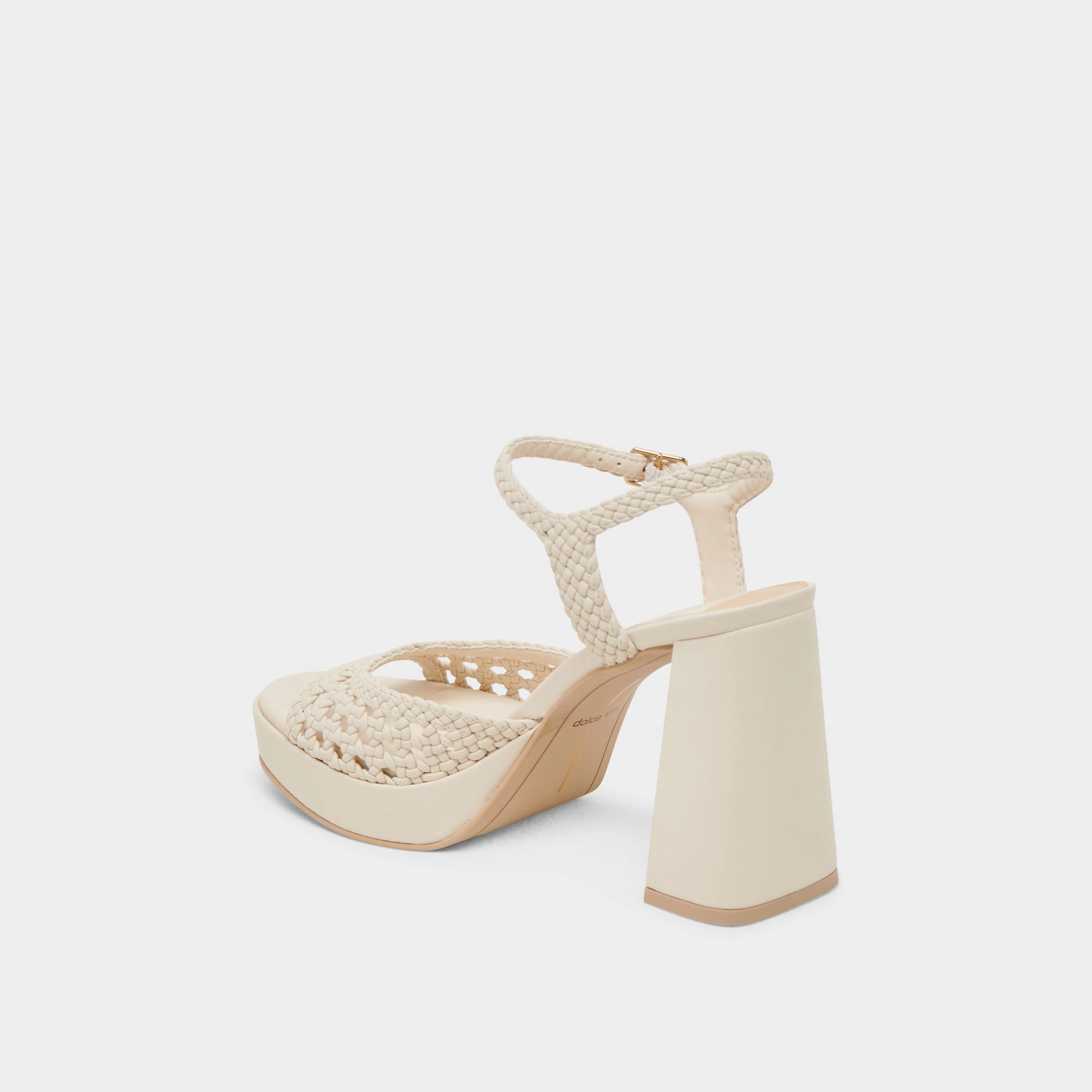 PEYTEN WIDE HEELS CREME WOVEN STELLA
