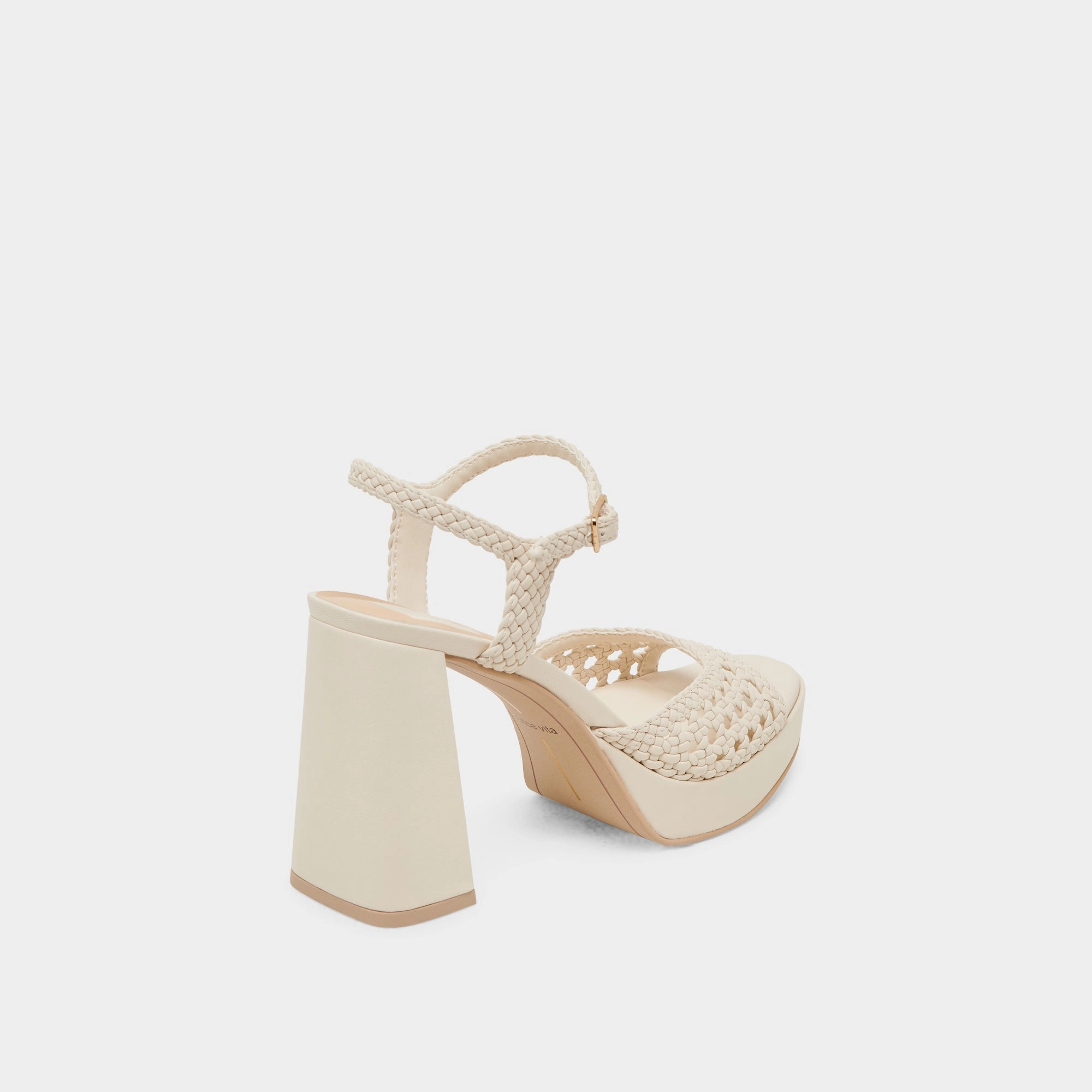 PEYTEN WIDE HEELS CREME WOVEN STELLA
