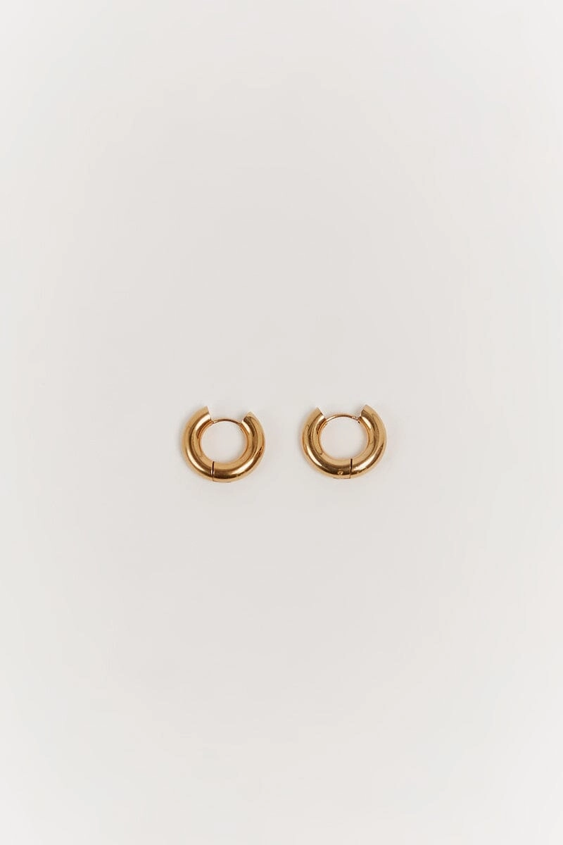 PORTER MINI MARGOT GOLD HOOP EARRINGS