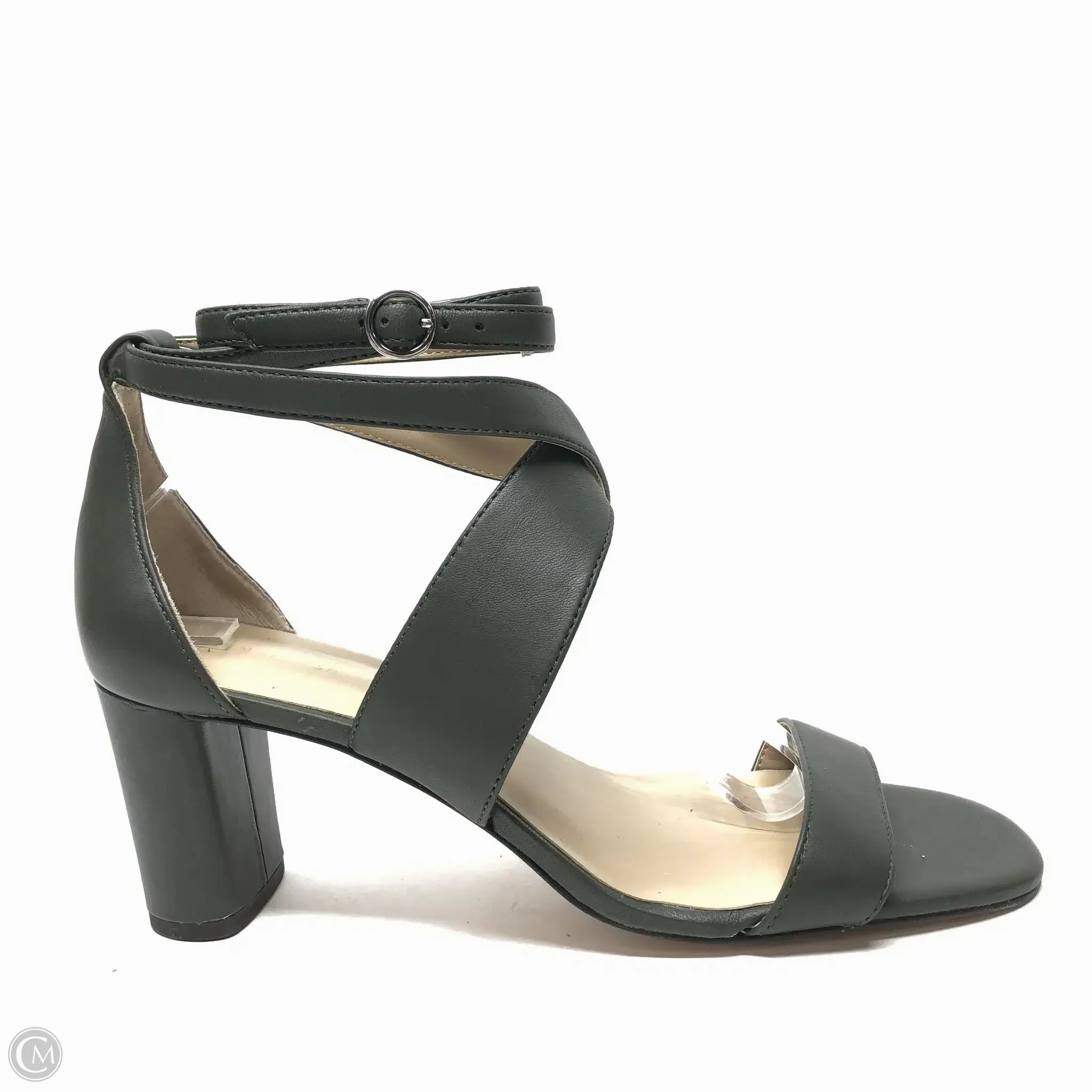 Sandals Heels Block By Ann Taylor In Green, Size: 9