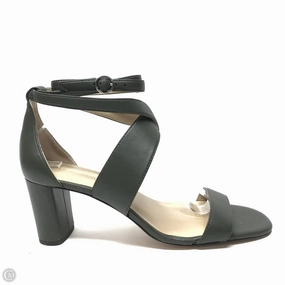Sandals Heels Block By Ann Taylor In Green, Size: 9