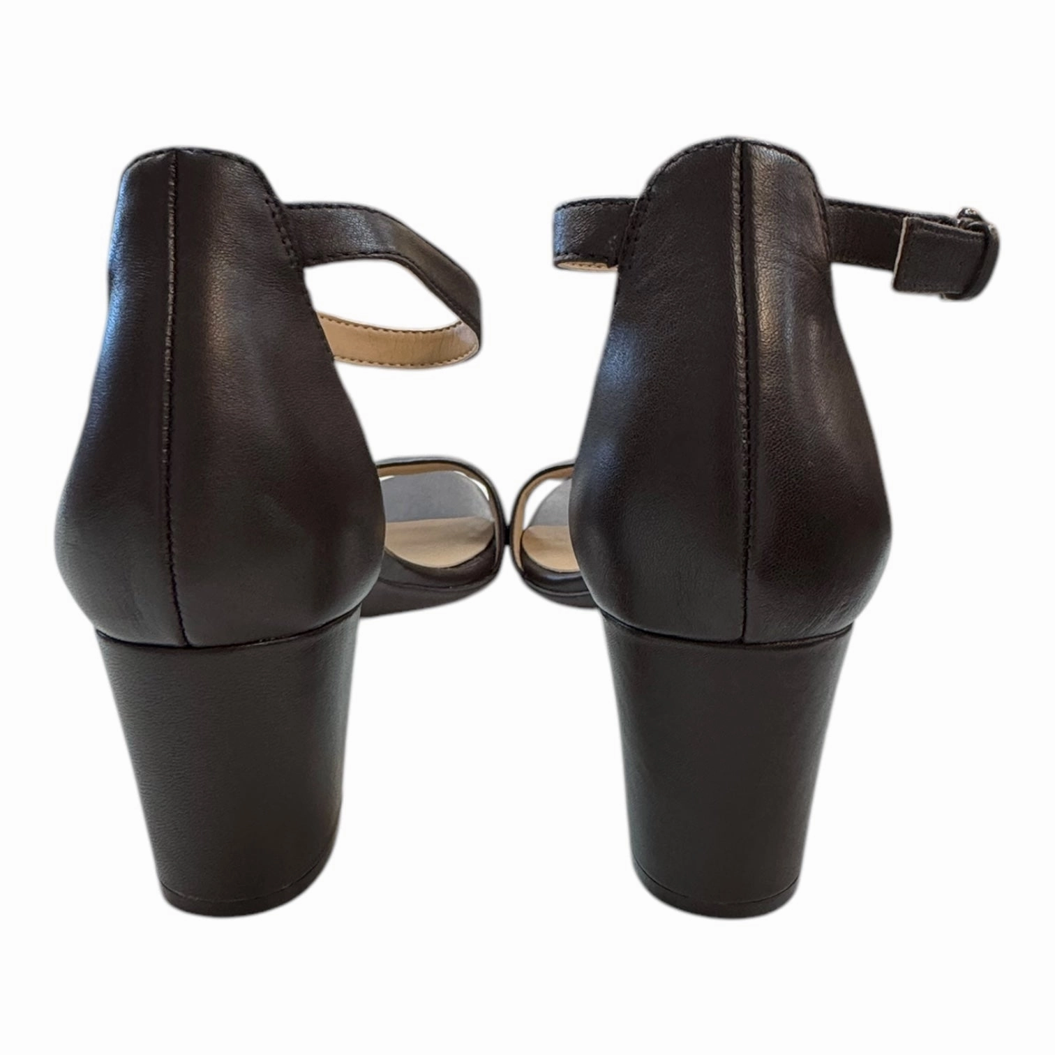 Sandals Heels Block By Naturalizer In Brown, Size:10.5