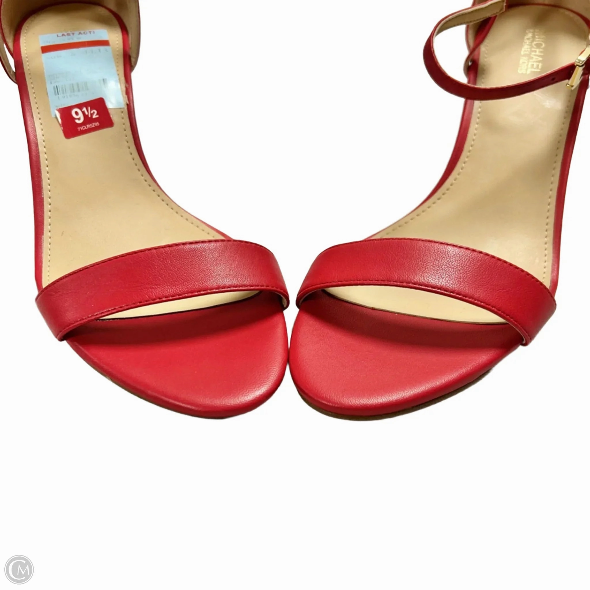 Sandals Heels Kitten By Michael By Michael Kors In Red, Size: 9.5